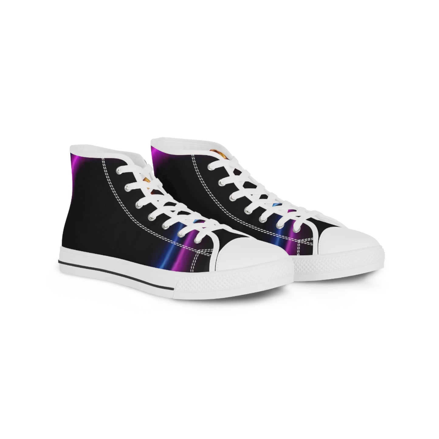 Men's High Top Sneakers with Gradient Design - Stylish and Vibrant Footwear for Everyday Wear