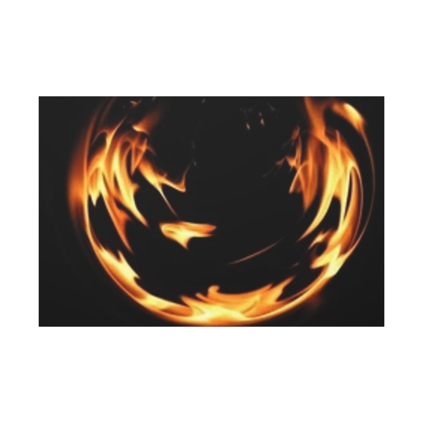 Fire Swirl Matte Canvas Art - Stretched 1.25" Gallery Wrap