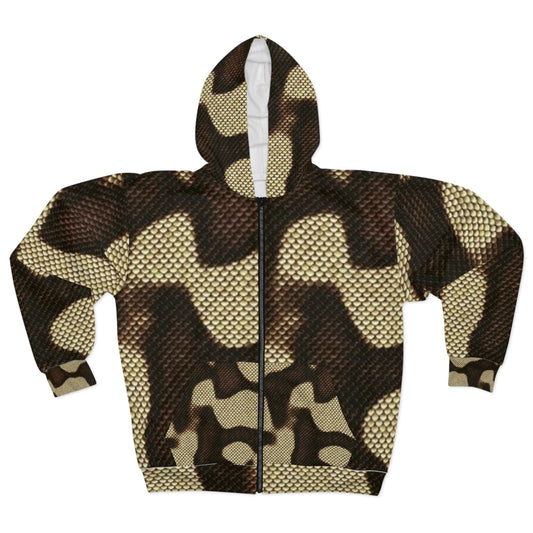 Camo Print Unisex Zip Hoodie - Stylish and Comfortable Outerwear