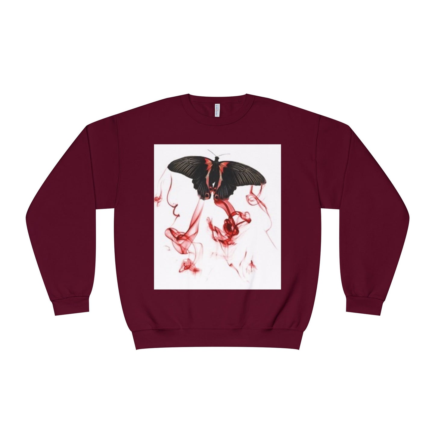 Unisex Crewneck Sweatshirt with Artistic Butterfly Design – Perfect for Fall Style & Gifts