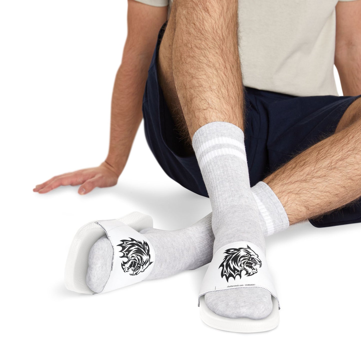 Men's Lion Design Removable-Strap Sandals - Casual Summer Footwear