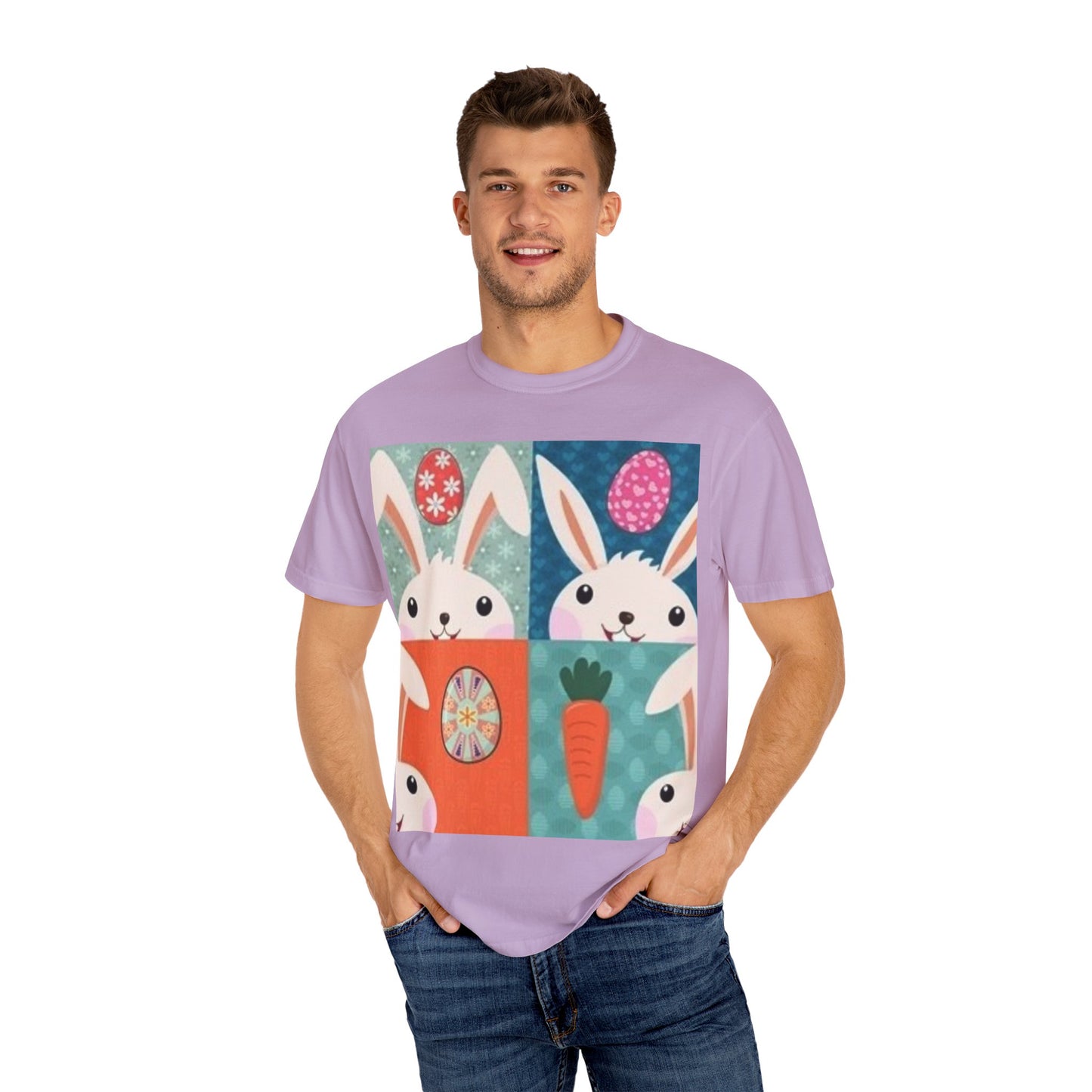 Playful Rabbit Easter T-Shirt for Family Celebrations