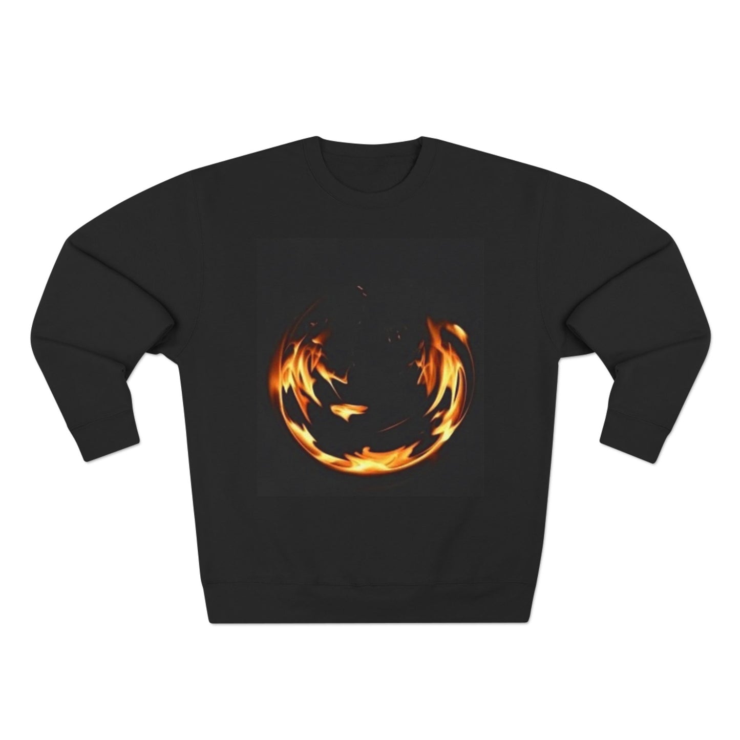 Unisex Crewneck Sweatshirt - Fire Vibes Graphic Sweatshirt for Cozy Nights