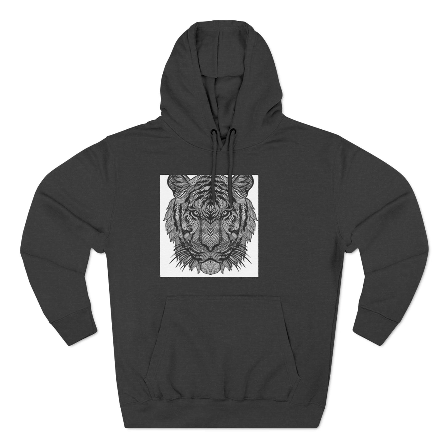 Majestic Tiger Hoodie - Cozy Three-Panel Fleece for Wildlife Lovers
