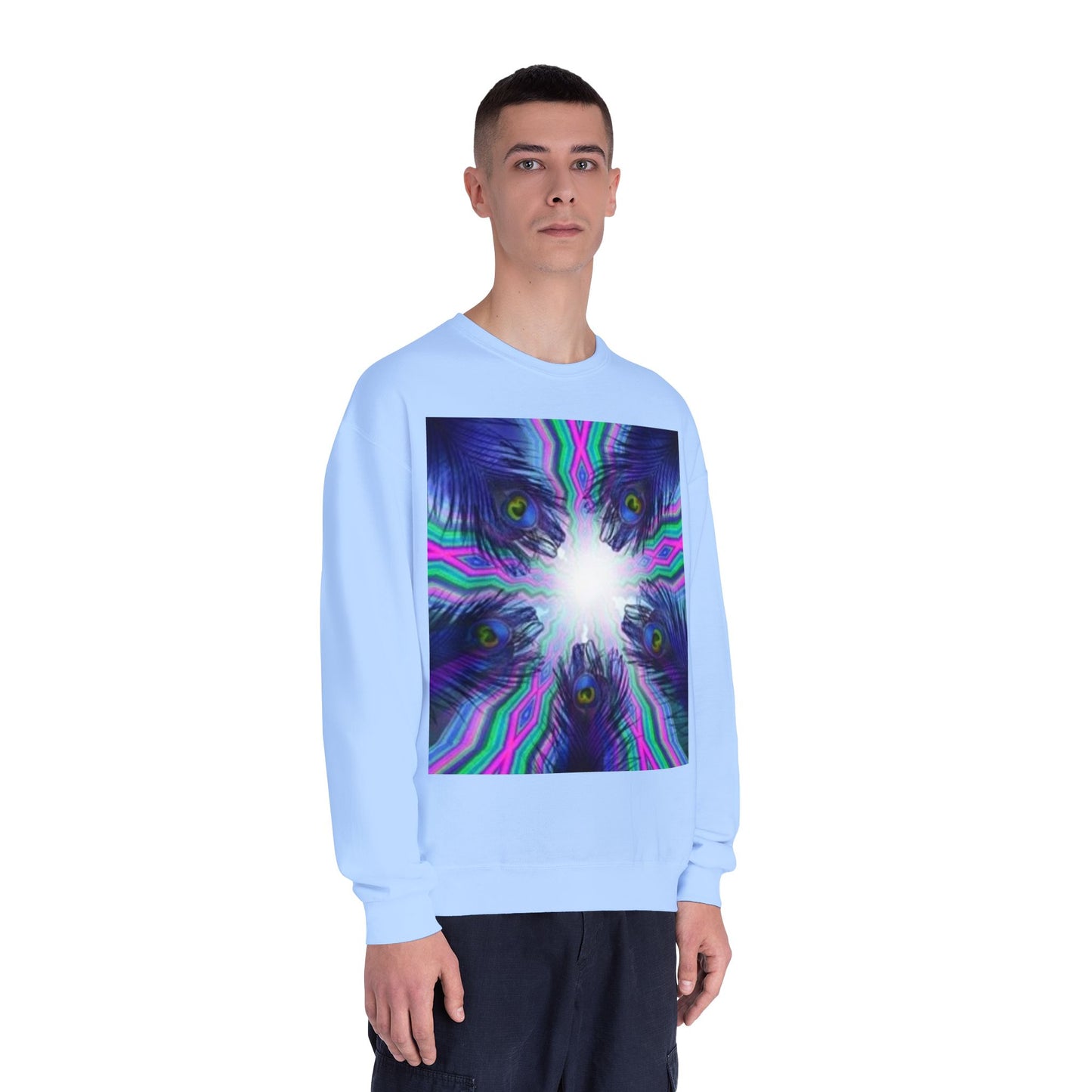 Psychedelic Art Crewneck Sweatshirt - Unisex Vibrant Graphic Sweatshirt