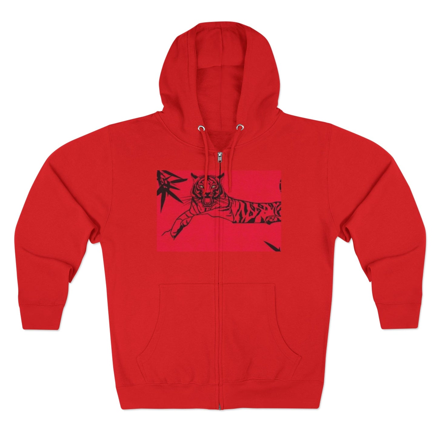 Cool Tiger Graphic Unisex Zip Hoodie - Trendy Streetwear for Animal Lovers