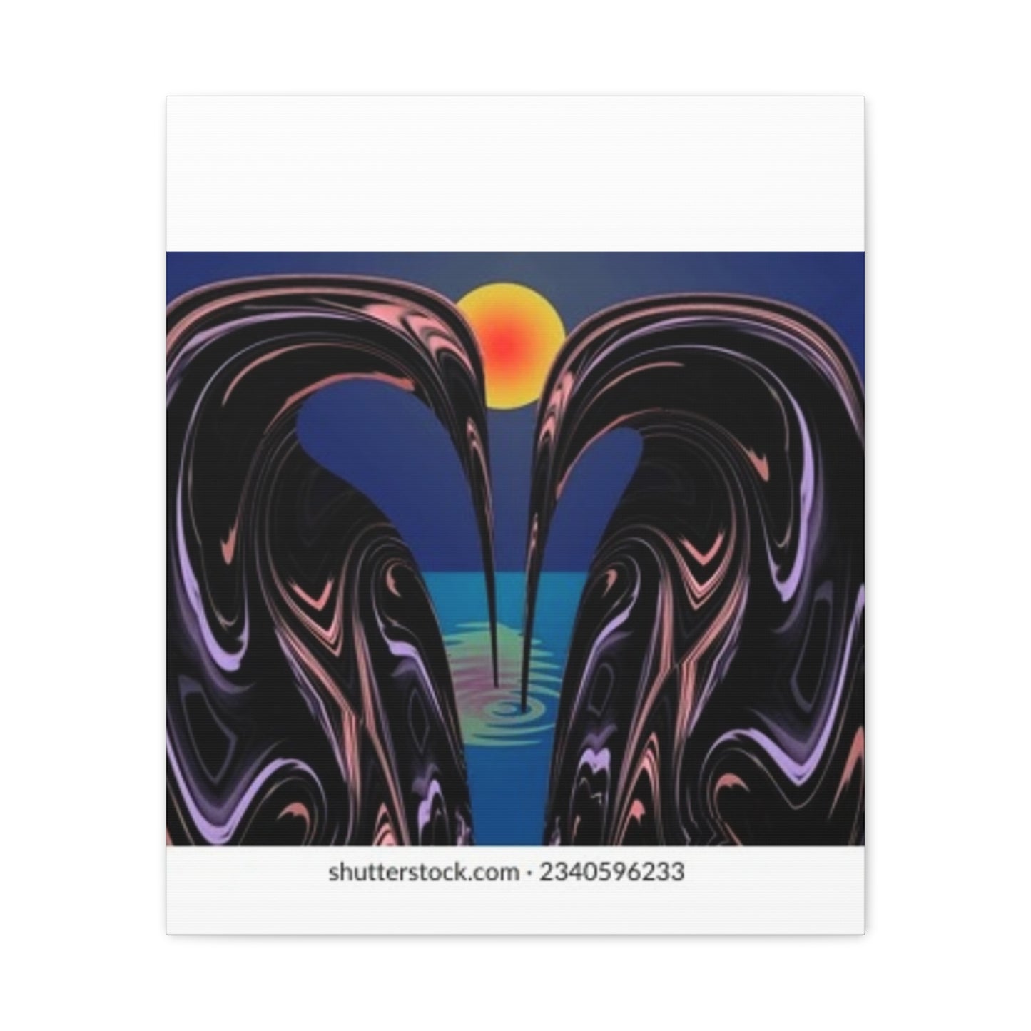 Romantic Abstract Canvas Art - Heart-Shaped Design for Home Decor
