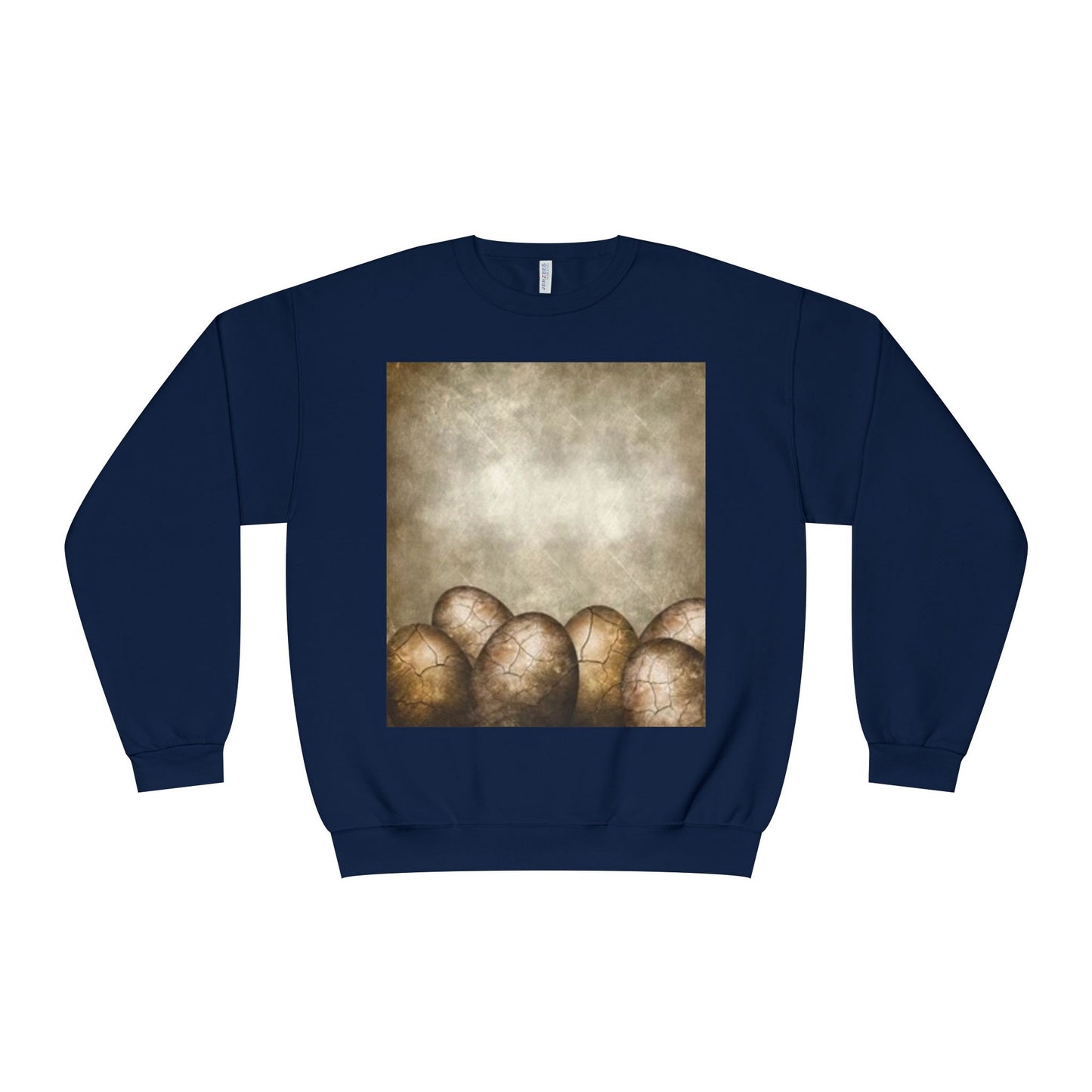 Cozy Vintage Egg Design Crewneck Sweatshirt
