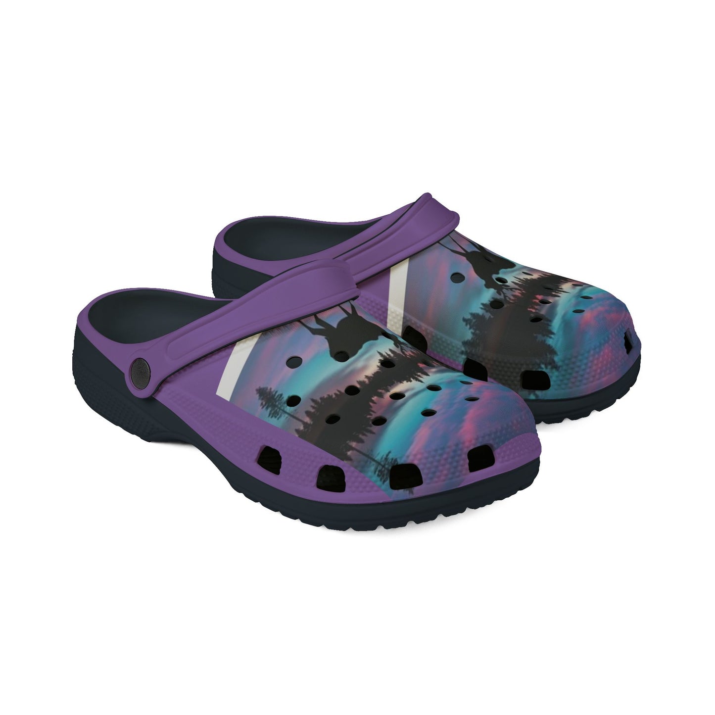 Colorful EVA Foam Rubber Clogs with Nature Design