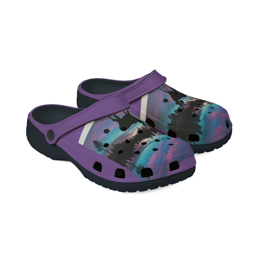 Colorful EVA Foam Rubber Clogs with Nature Design