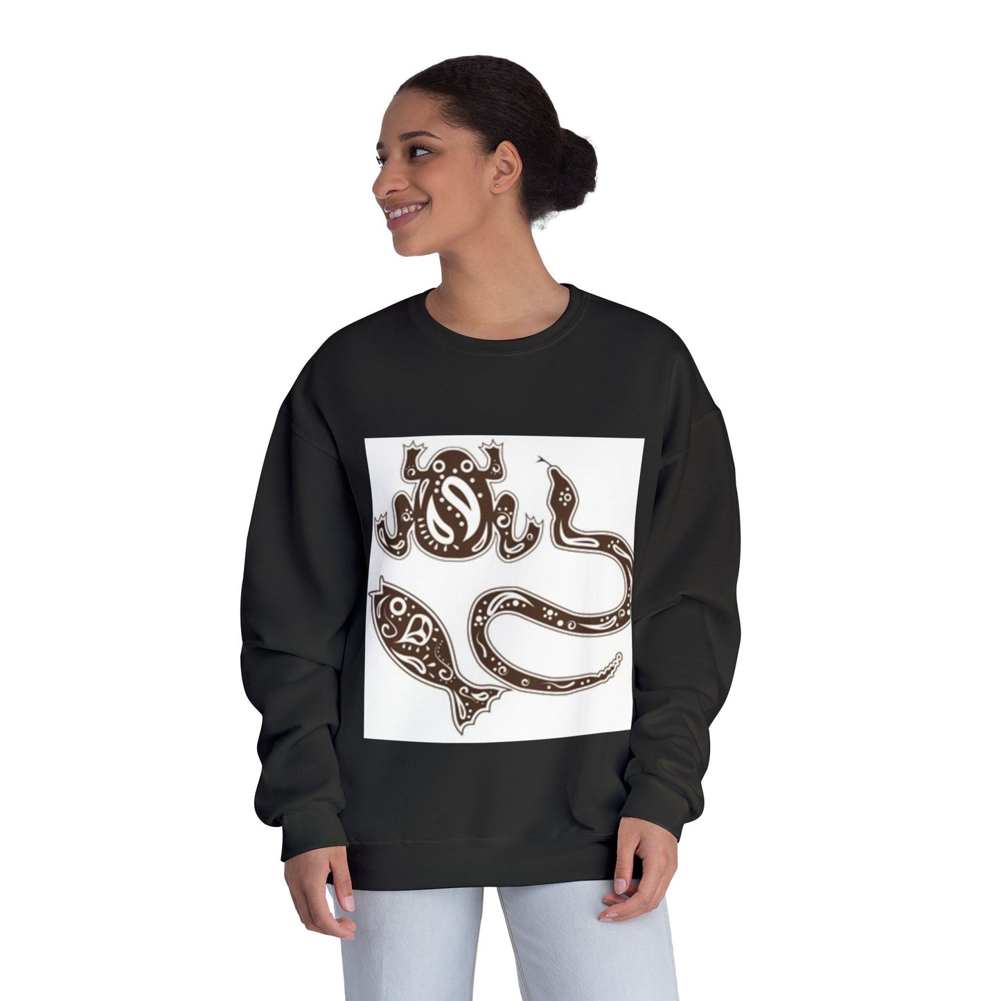 Whimsical Marine Life Unisex Crewneck Sweatshirt - Cozy Ocean-Inspired Apparel
