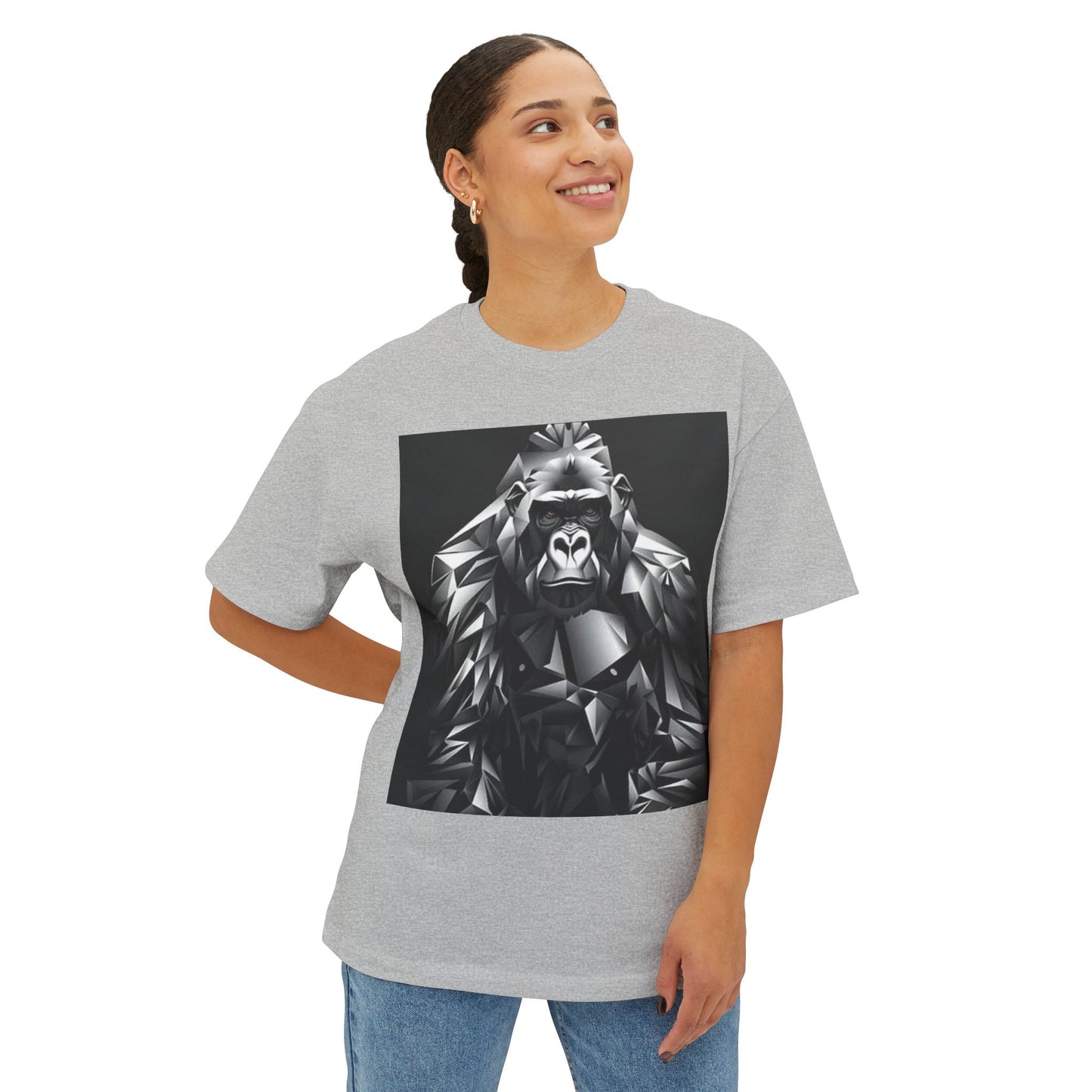 Unisex Oversized Boxy Tee - Vibrant Hoodie Graphic Shirt for Casual Style