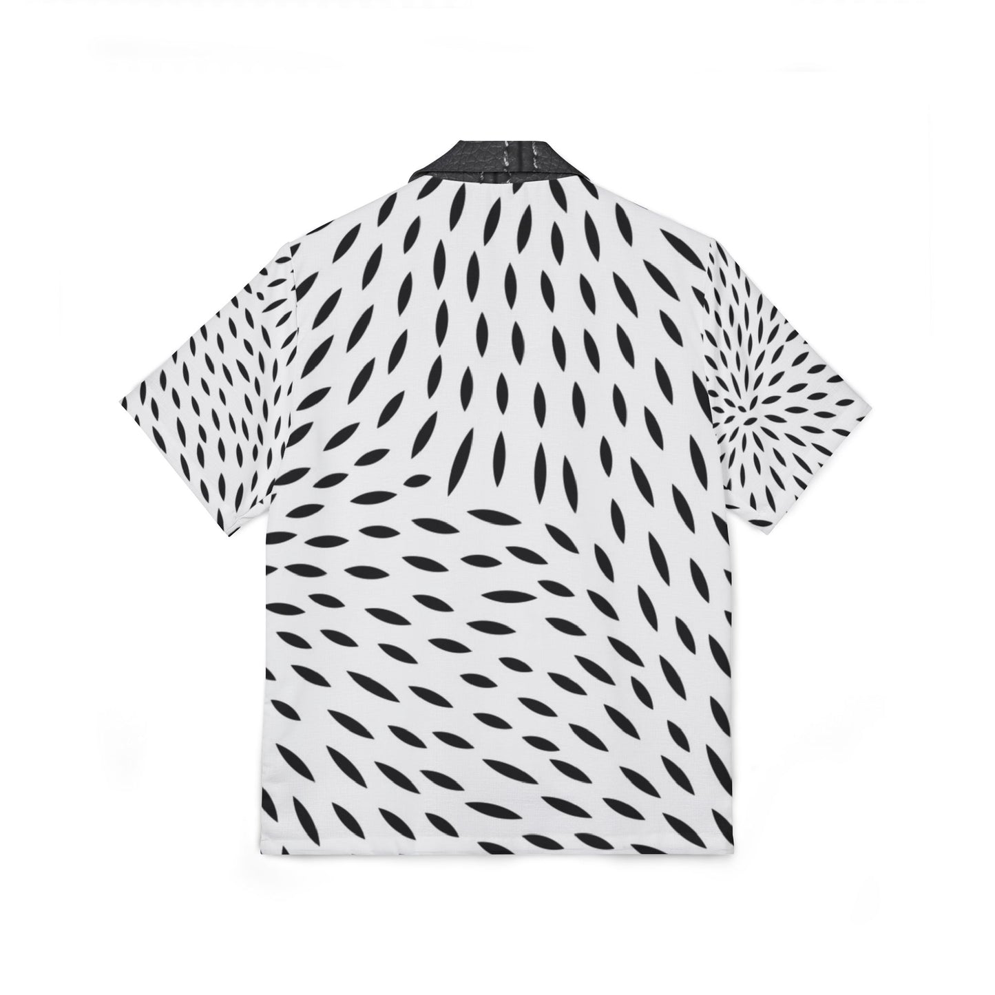 Men's Stylish Black and White Hawaiian Camp Shirt - Perfect for Summer Getaways
