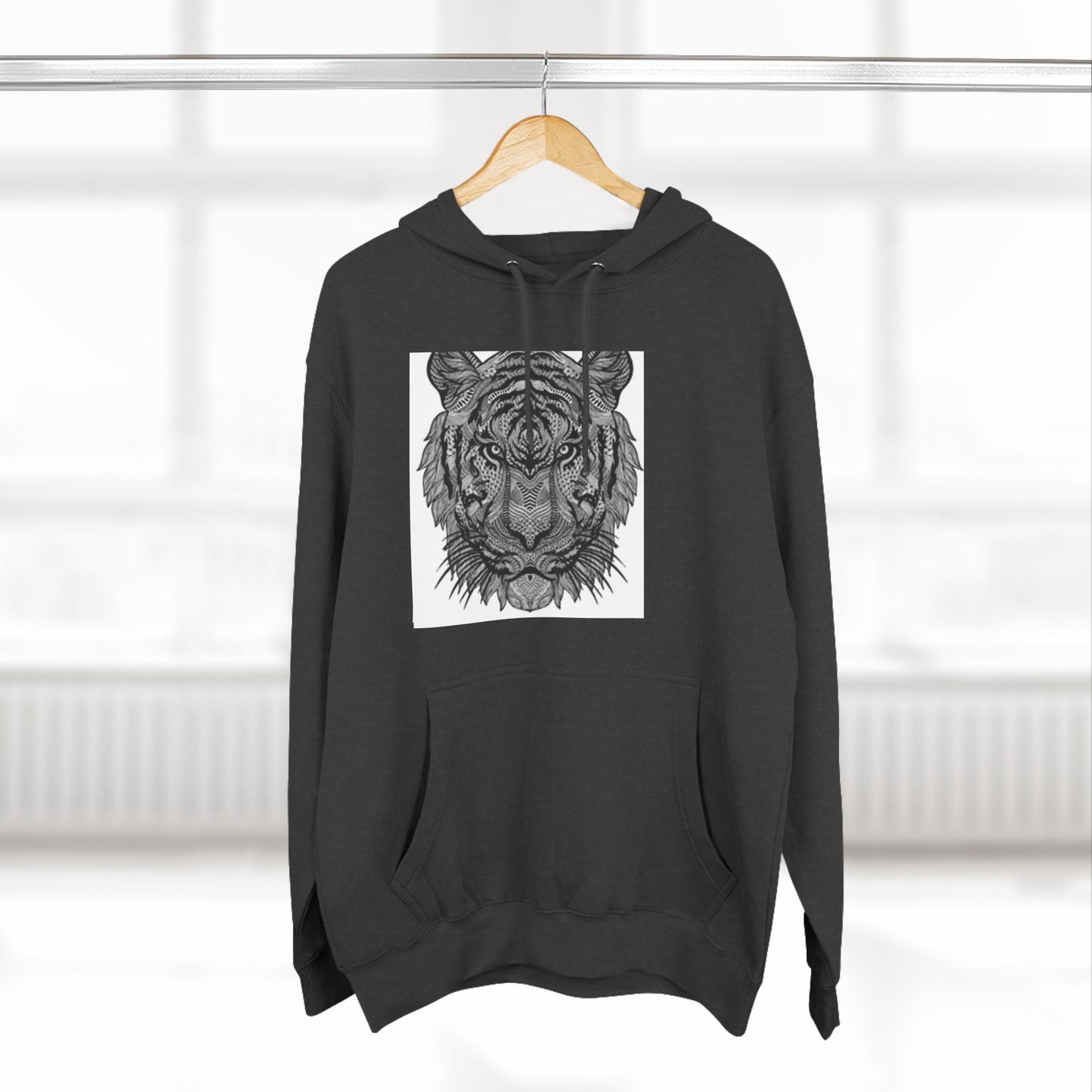 Majestic Tiger Hoodie - Cozy Three-Panel Fleece for Wildlife Lovers