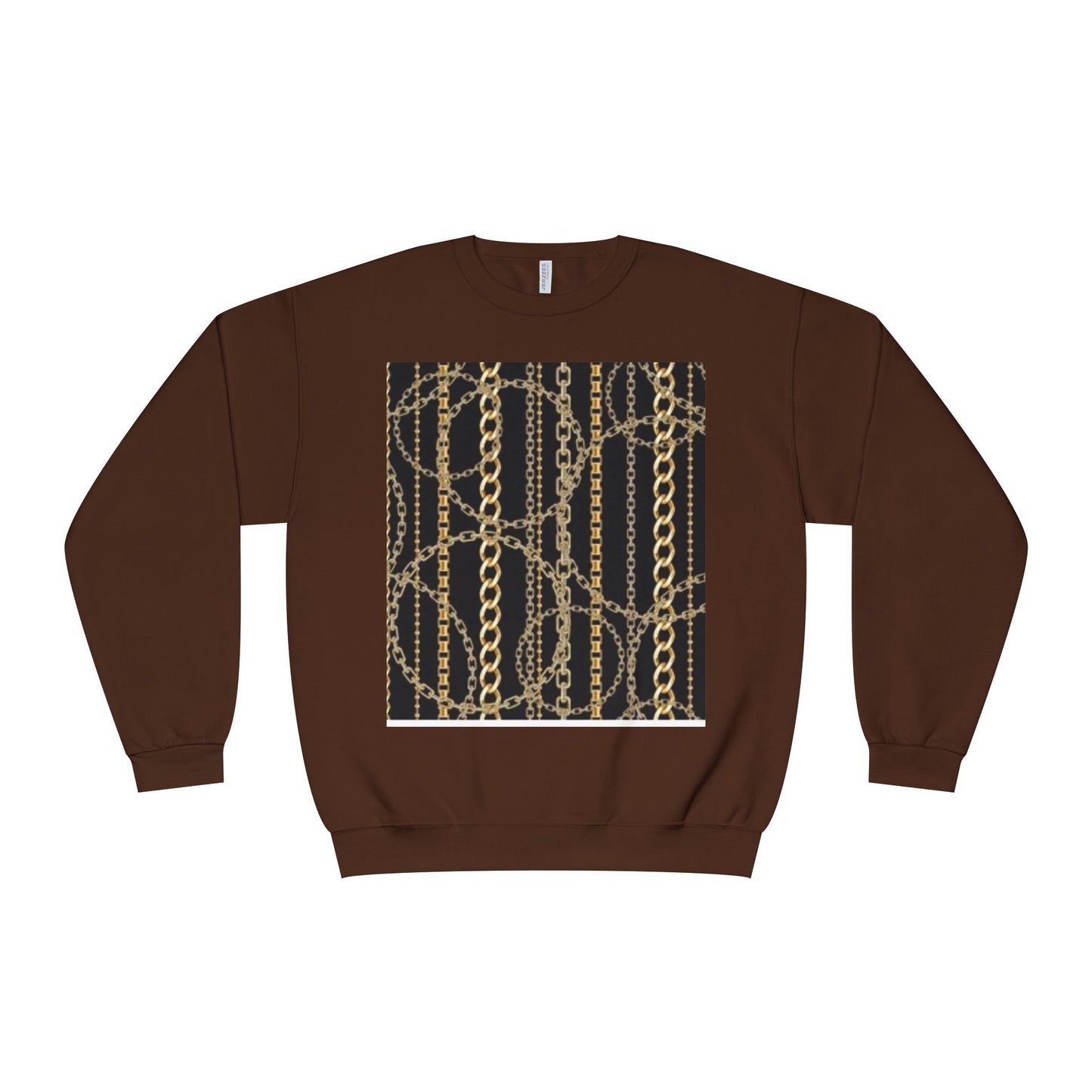 Chic Chain Pattern Unisex Crewneck Sweatshirt - Fashionable & Comfortable