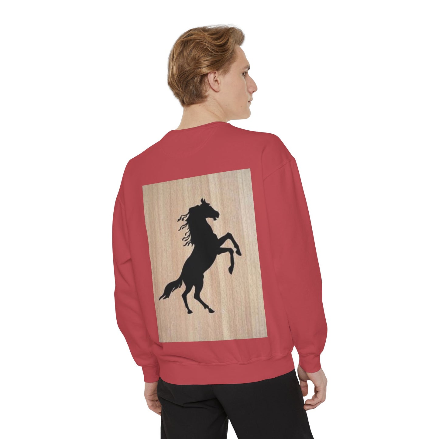 Equestrian Spirit Unisex Garment-Dyed Sweatshirt - Bold Horse Design