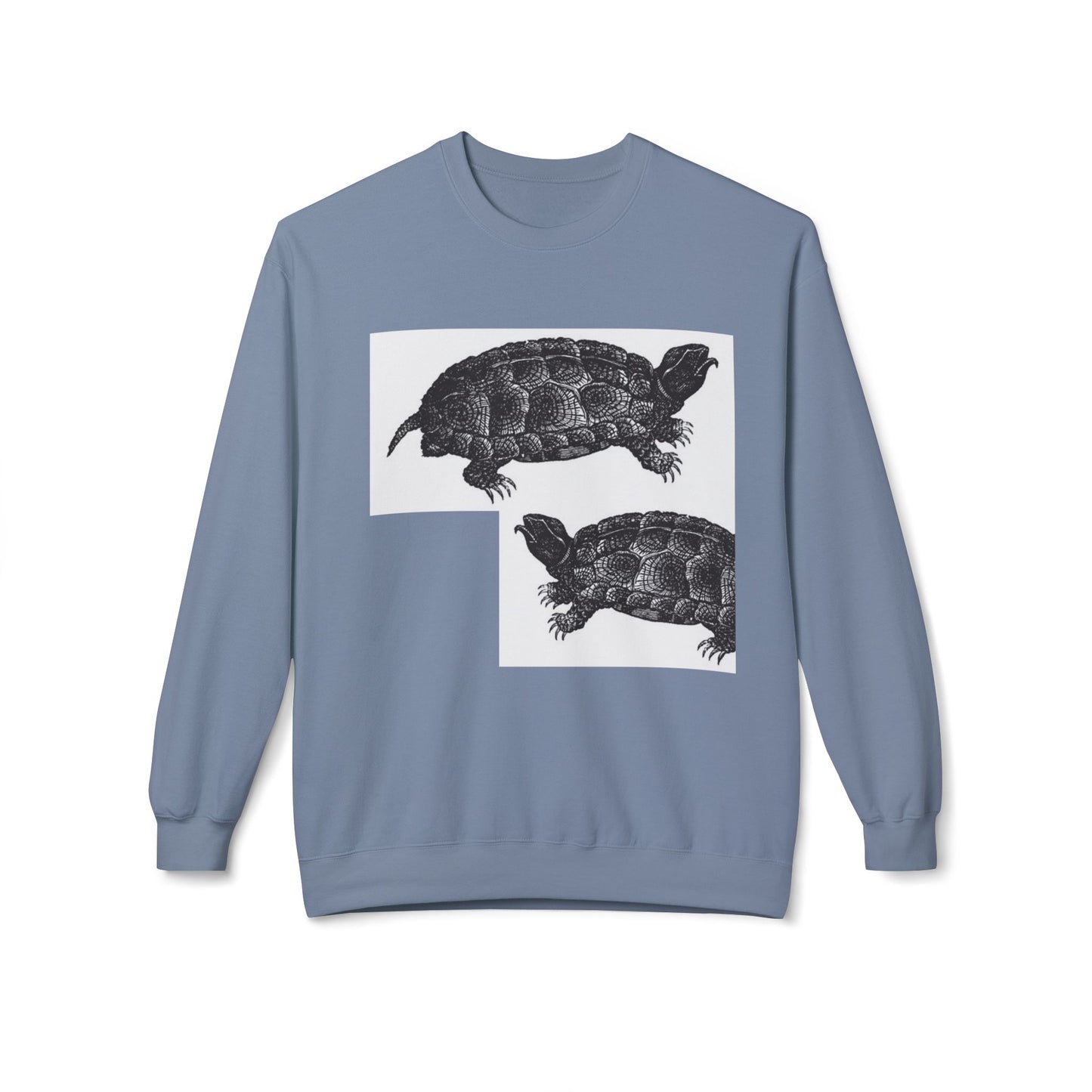 Vintage Turtle Graphic Fleece Crewneck Sweatshirt