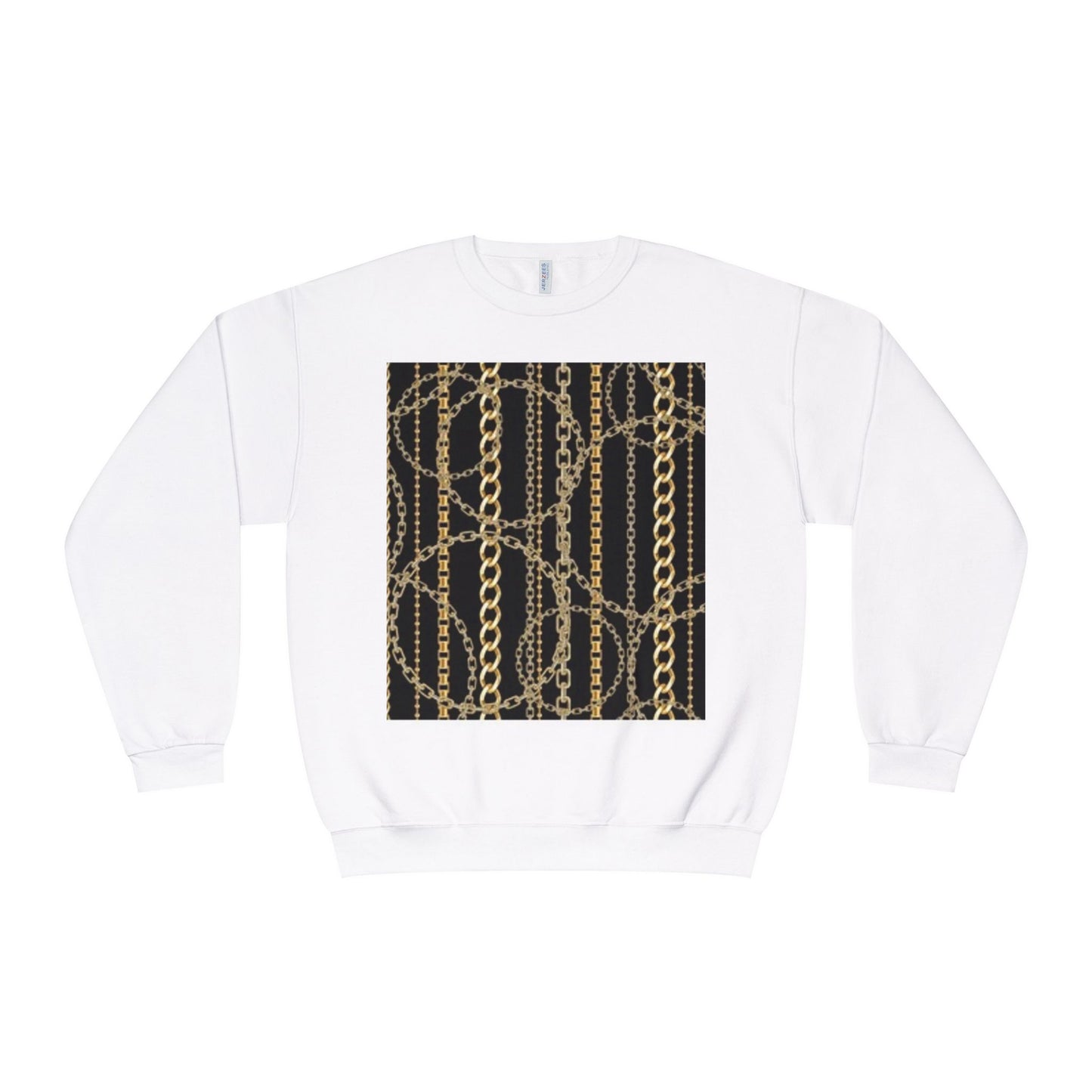 Chic Chain Pattern Unisex Crewneck Sweatshirt - Fashionable & Comfortable