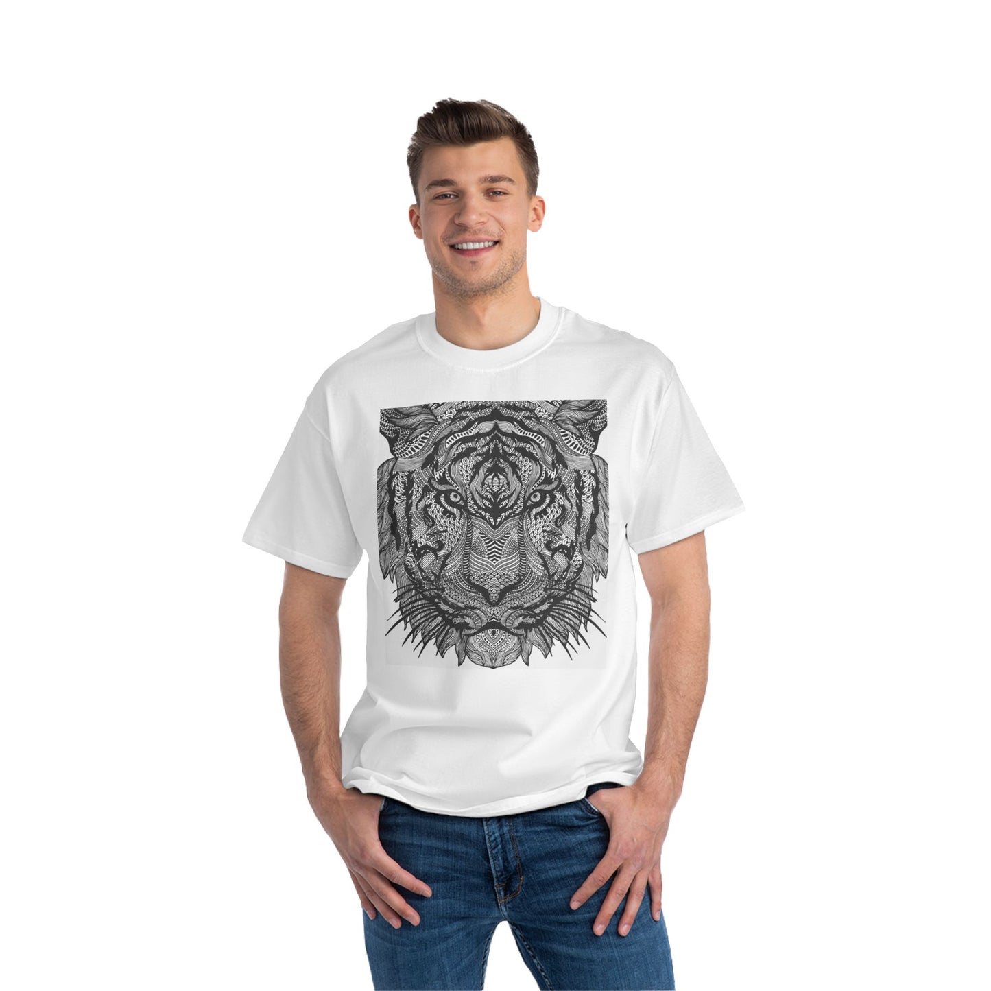 Tiger Graphic Beefy-T® Short-Sleeve T-Shirt - Bold Animal Art Tee