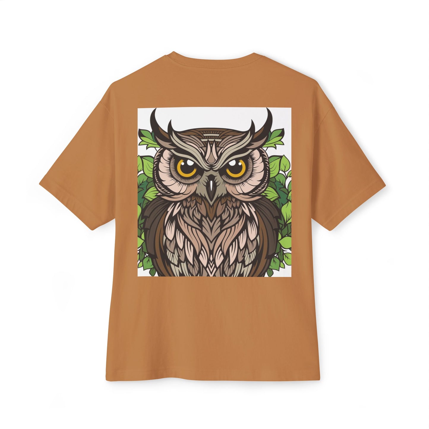 Wildlife Graphic Oversized T-Shirt - Snake & Owl Design