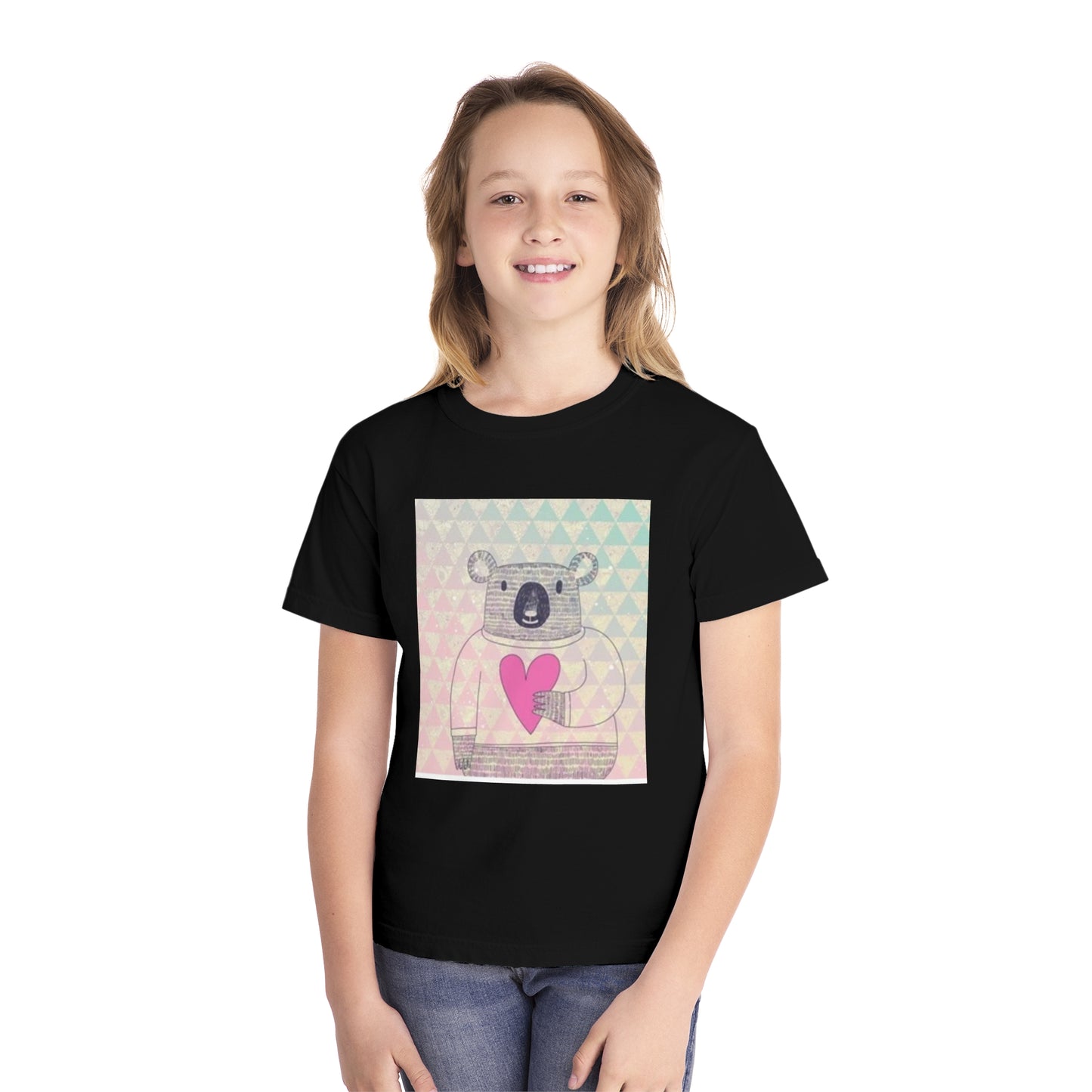 Cute Koala Love Youth Midweight Tee - Adorable Graphic Tee for Kids
