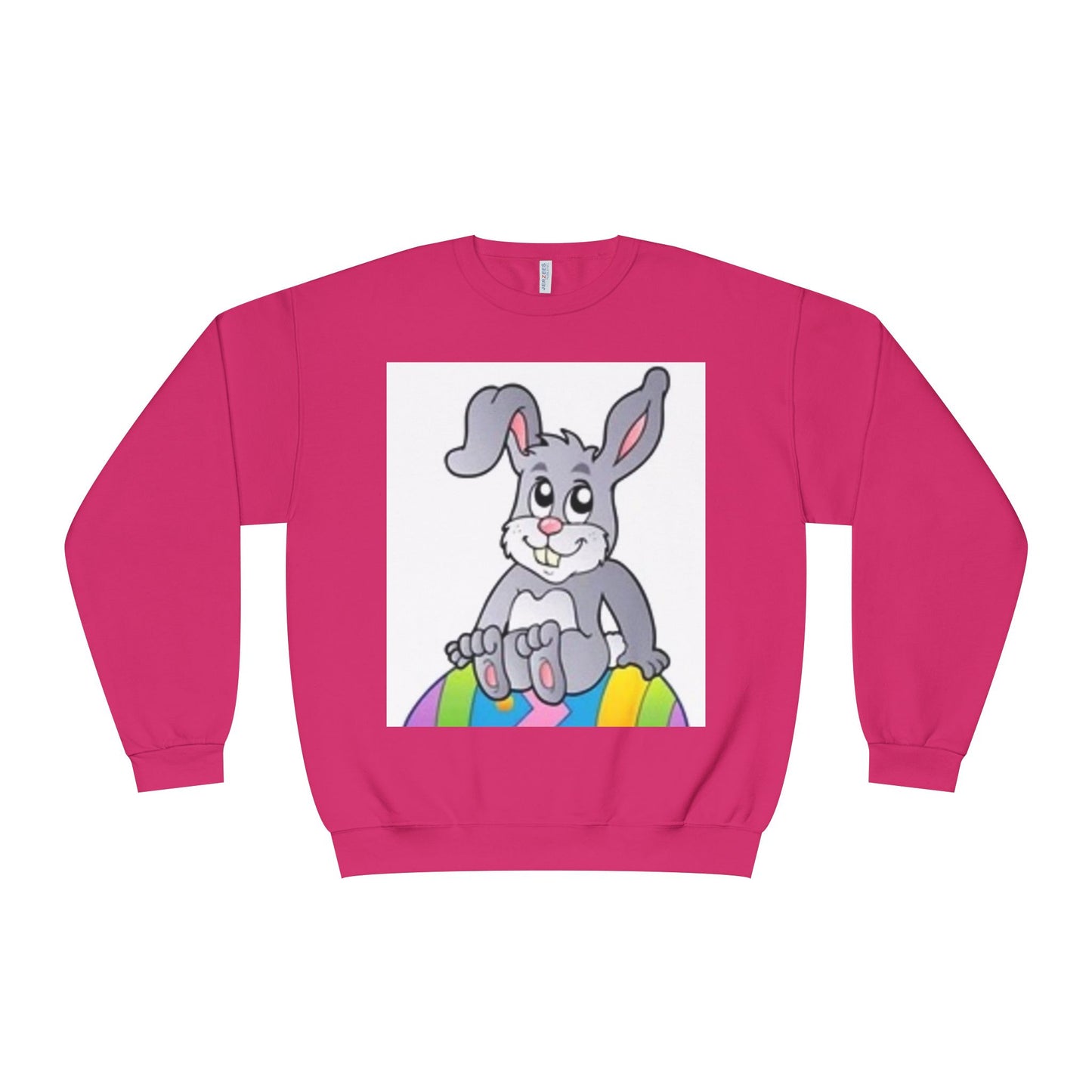 Cozy Rabbit Graphic Crewneck Sweatshirt - Perfect for Spring Celebrations