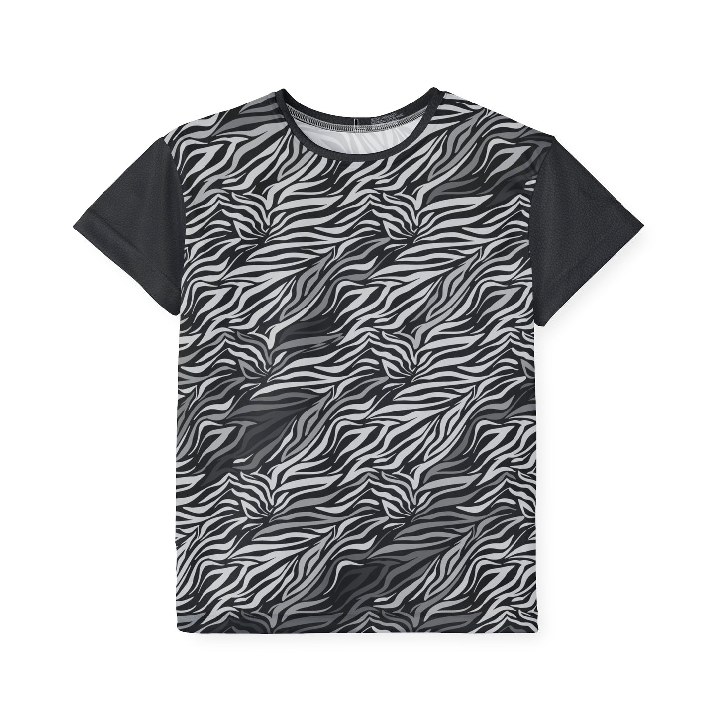 Zebra Print Kids Sports Jersey - Trendy Athletic Tee for Young Athletes