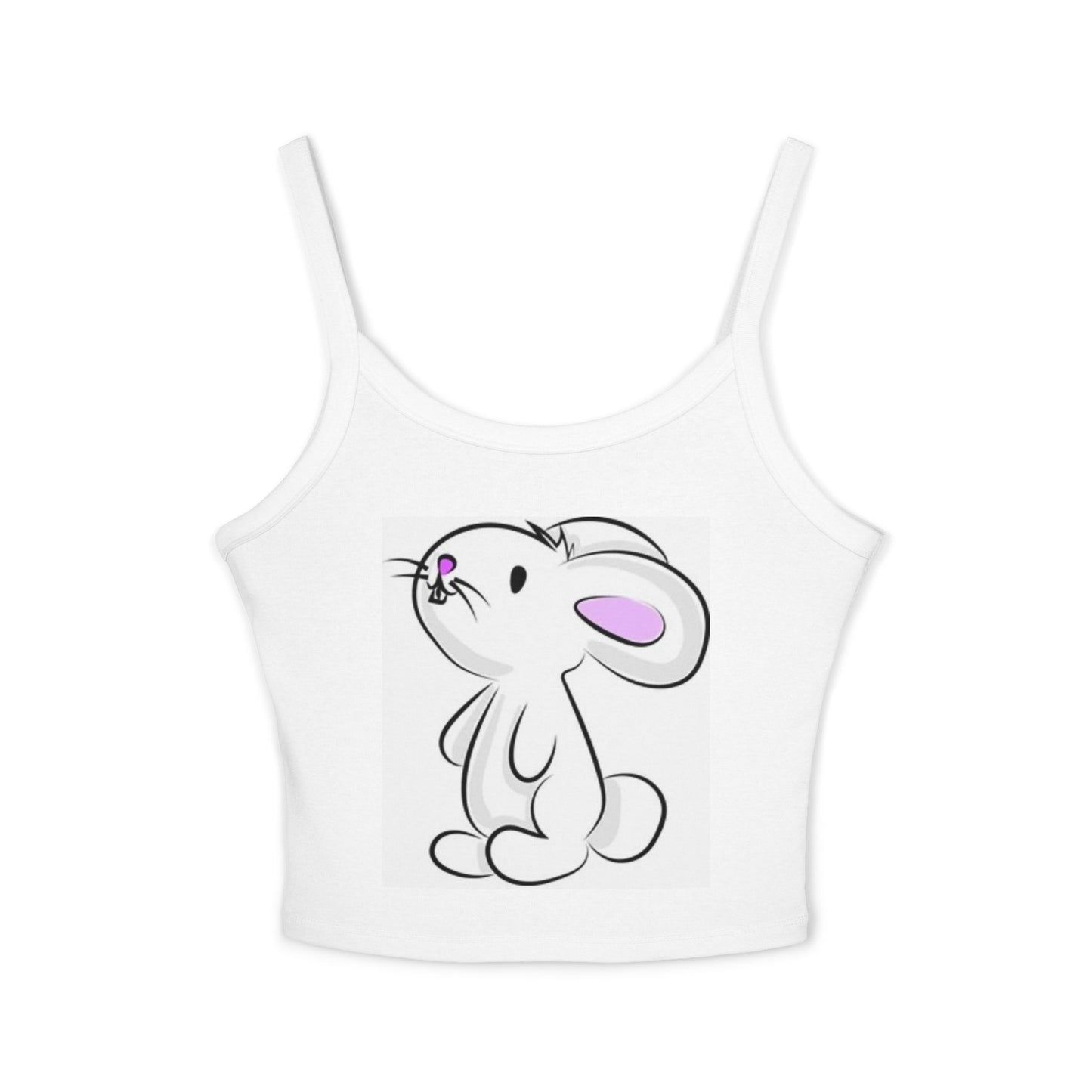 Cute Bunny Women's Spaghetti Strap Tank Top for Spring Fashion