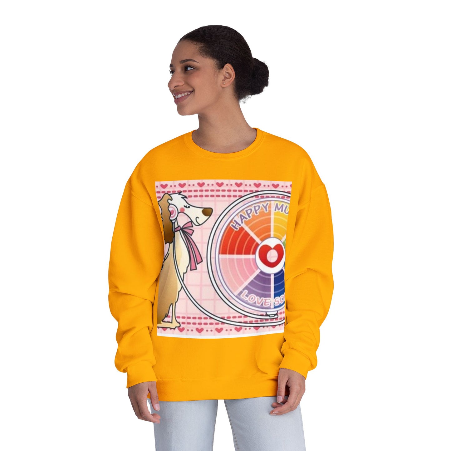 Happy Mood Love Sound Unisex Crewneck Sweatshirt