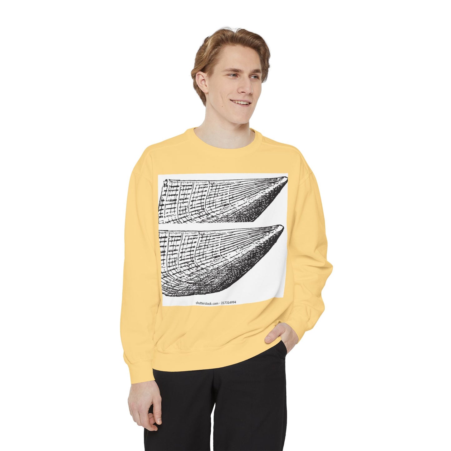 Graphic Unisex Garment-Dyed Sweatshirt | Nautical Design for Ocean Lovers