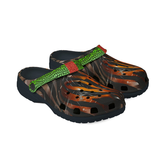 Stylish EVA Foam Rubber Clogs - Trendy Animal Print Slip-Ons for Casual & Outdoor Use