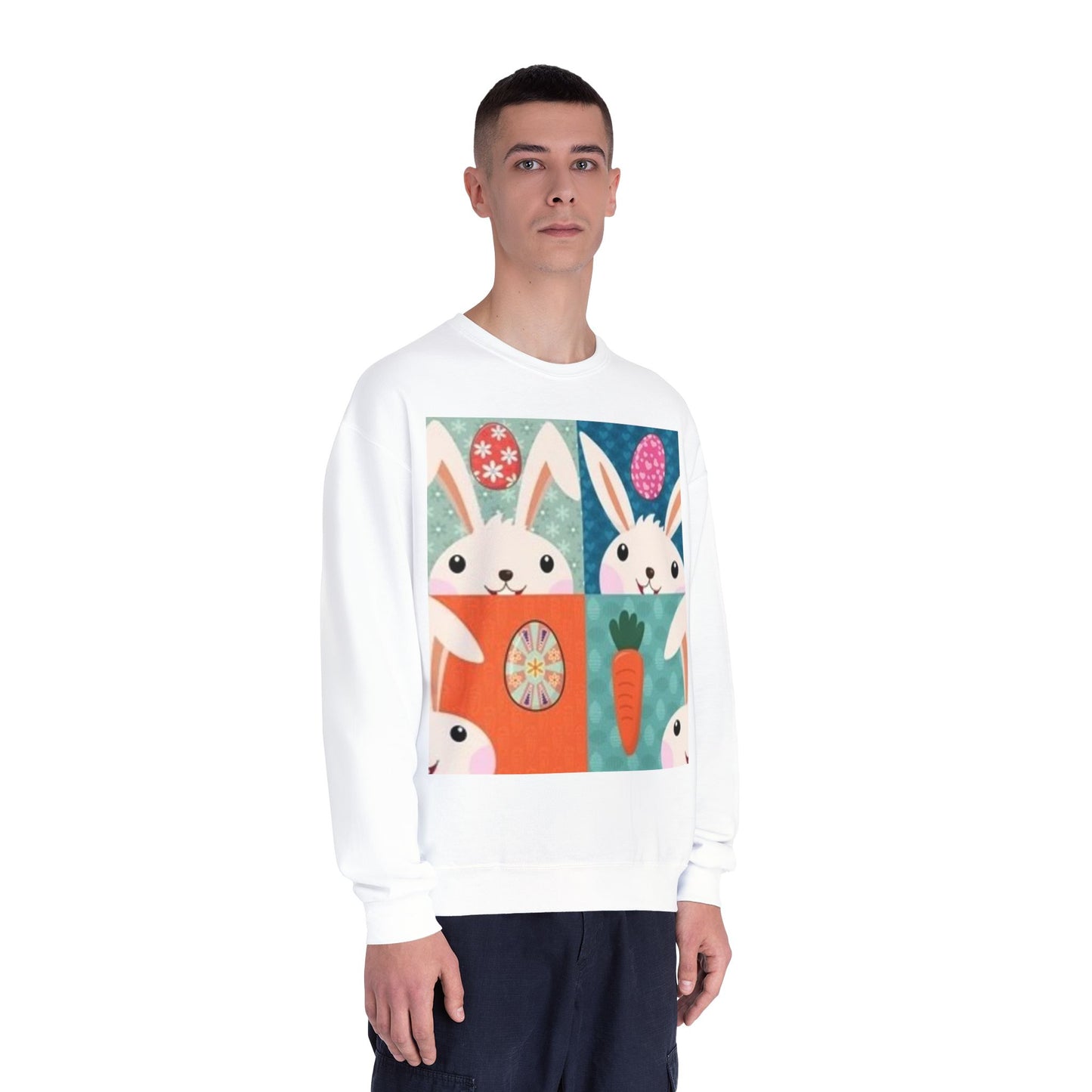 Cute Easter Bunny Sweatshirt - Unisex Crewneck for Spring Celebrations