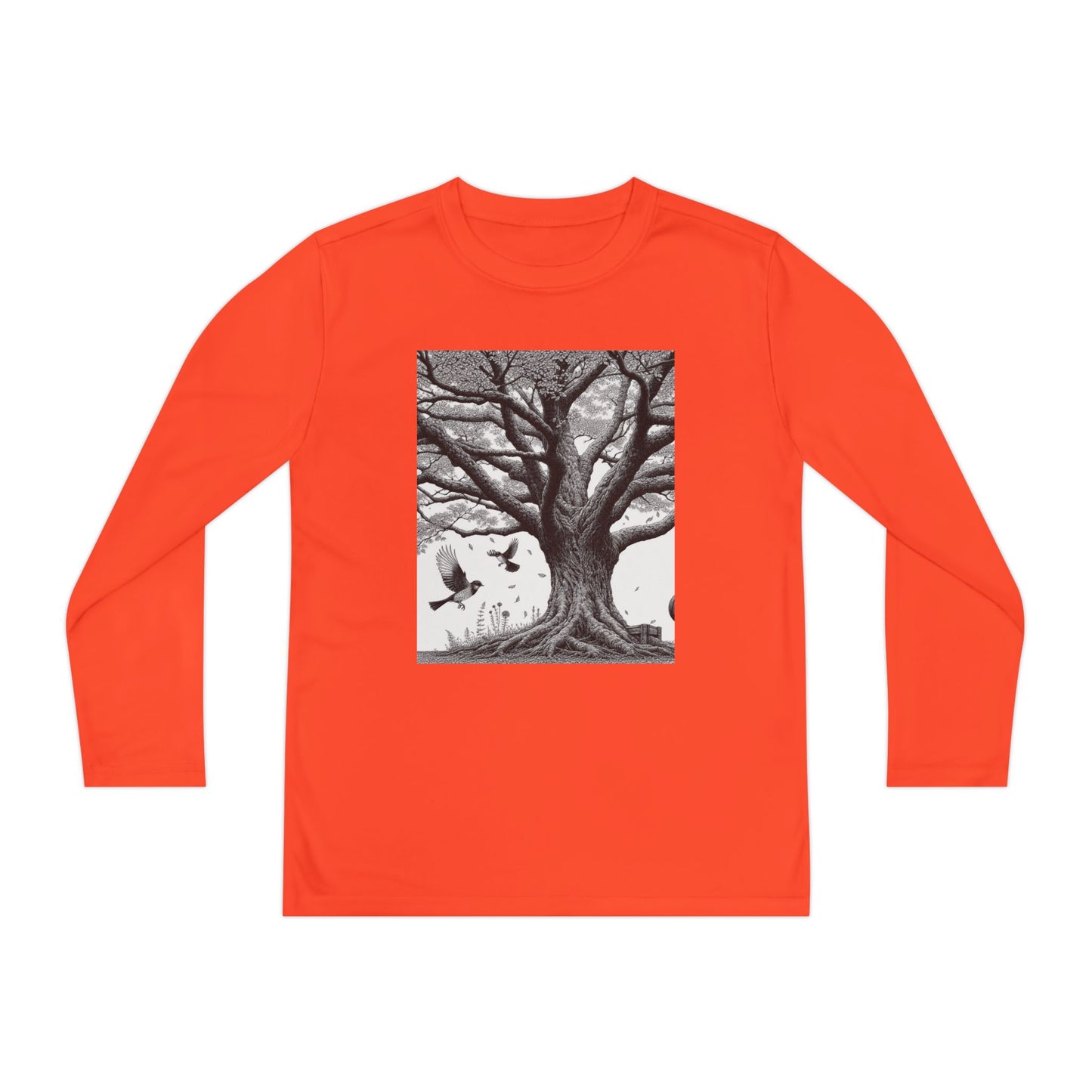 Youth Long Sleeve Tree Graphic Tee - Nature Inspired Design