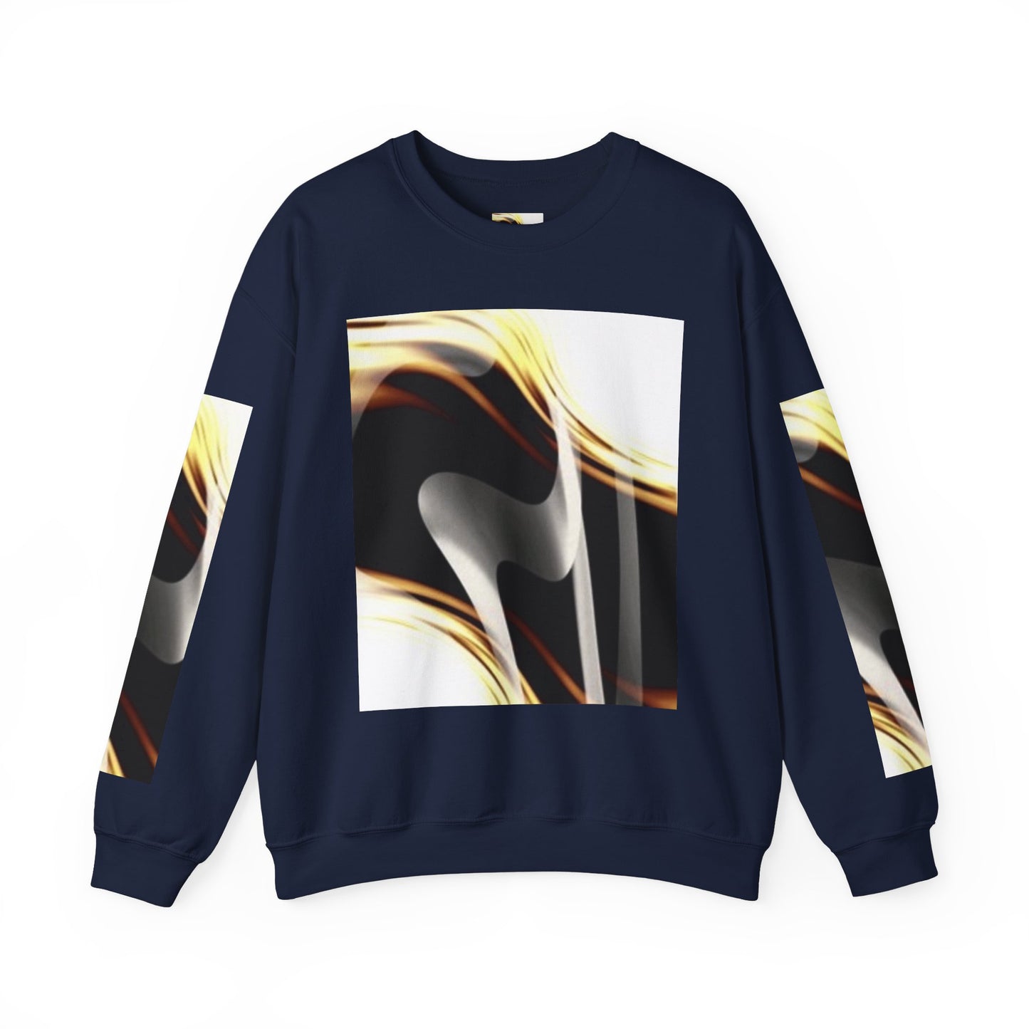 Abstract Wave Unisex Crewneck Sweatshirt - Modern Art Design