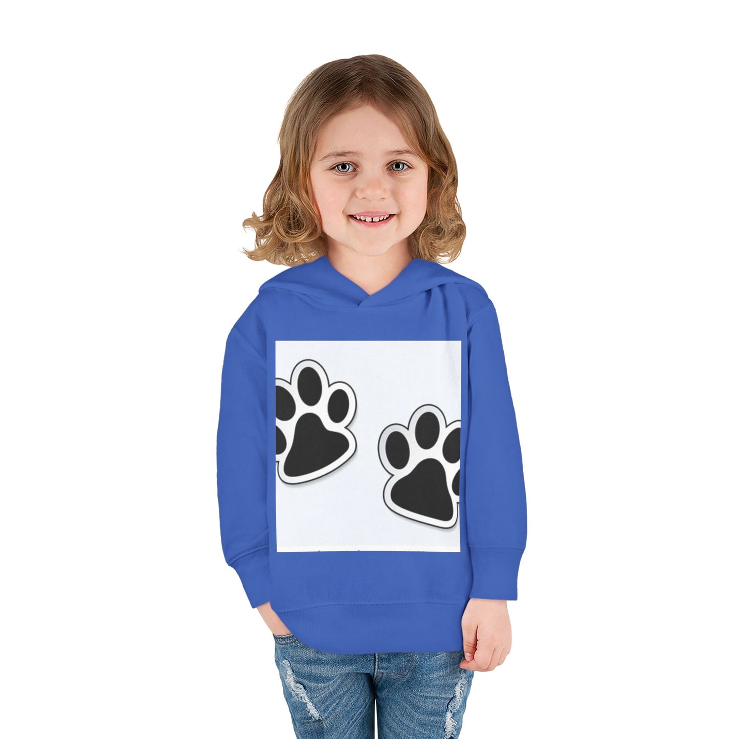 Wildlife Pattern Toddler Pullover Fleece Hoodie - Playful Animal Design for Kids