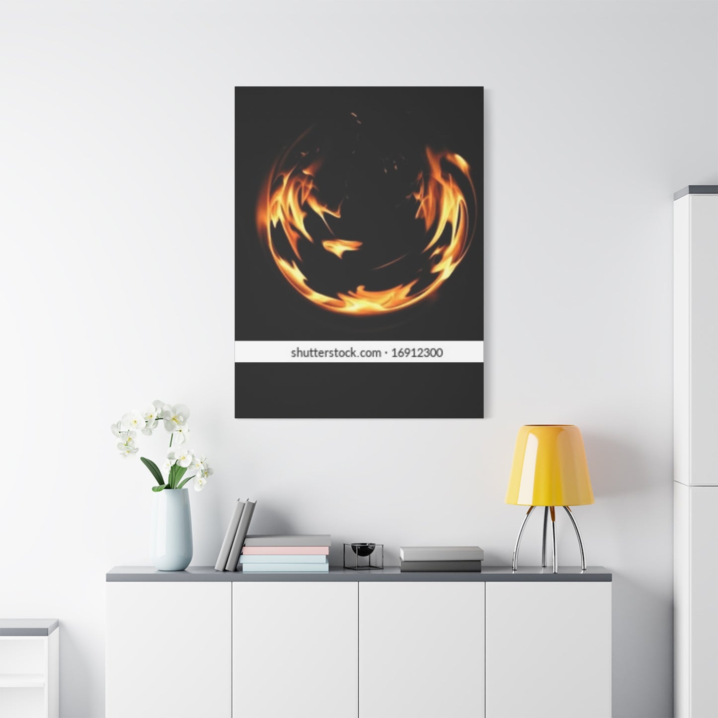 Fire Swirl Matte Canvas Art - Stretched 1.25" Gallery Wrap