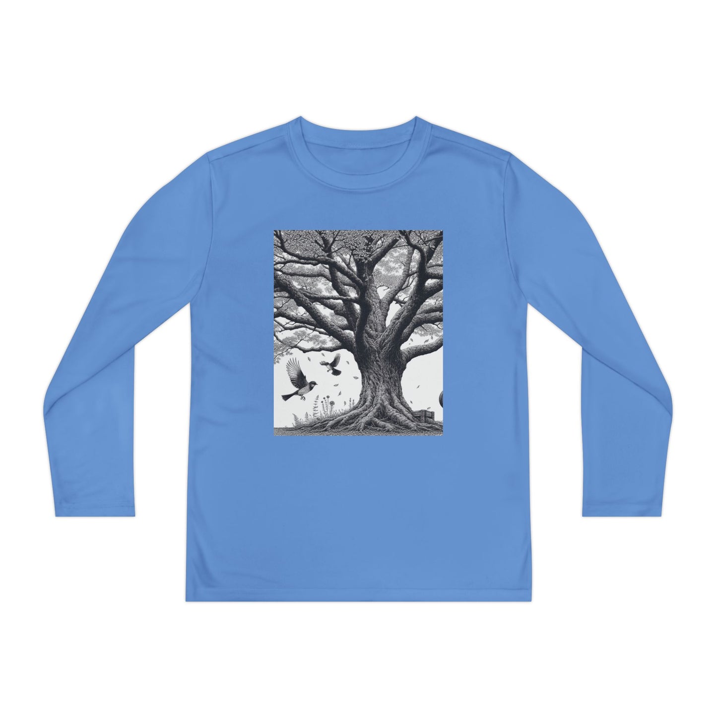 Youth Long Sleeve Tree Graphic Tee - Nature Inspired Design