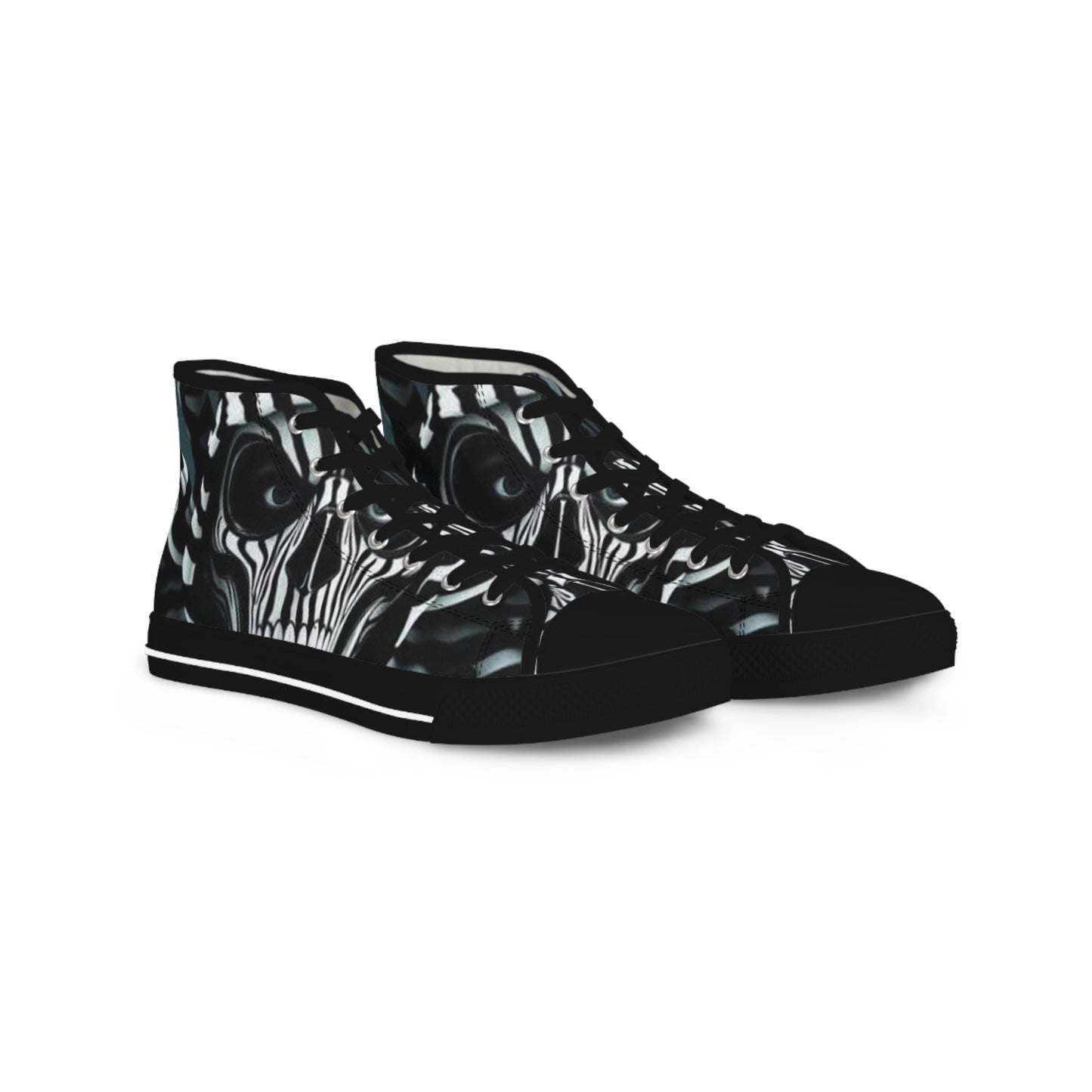 Edgy Skull High Top Sneakers for Men | Unique Graphic Footwear