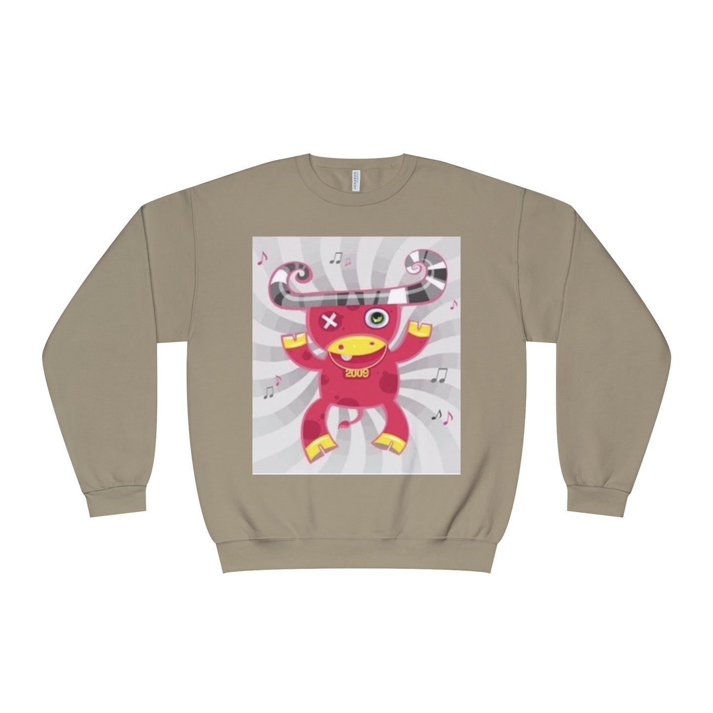 Fun Cartoon Monster Crewneck Sweatshirt - Unisex