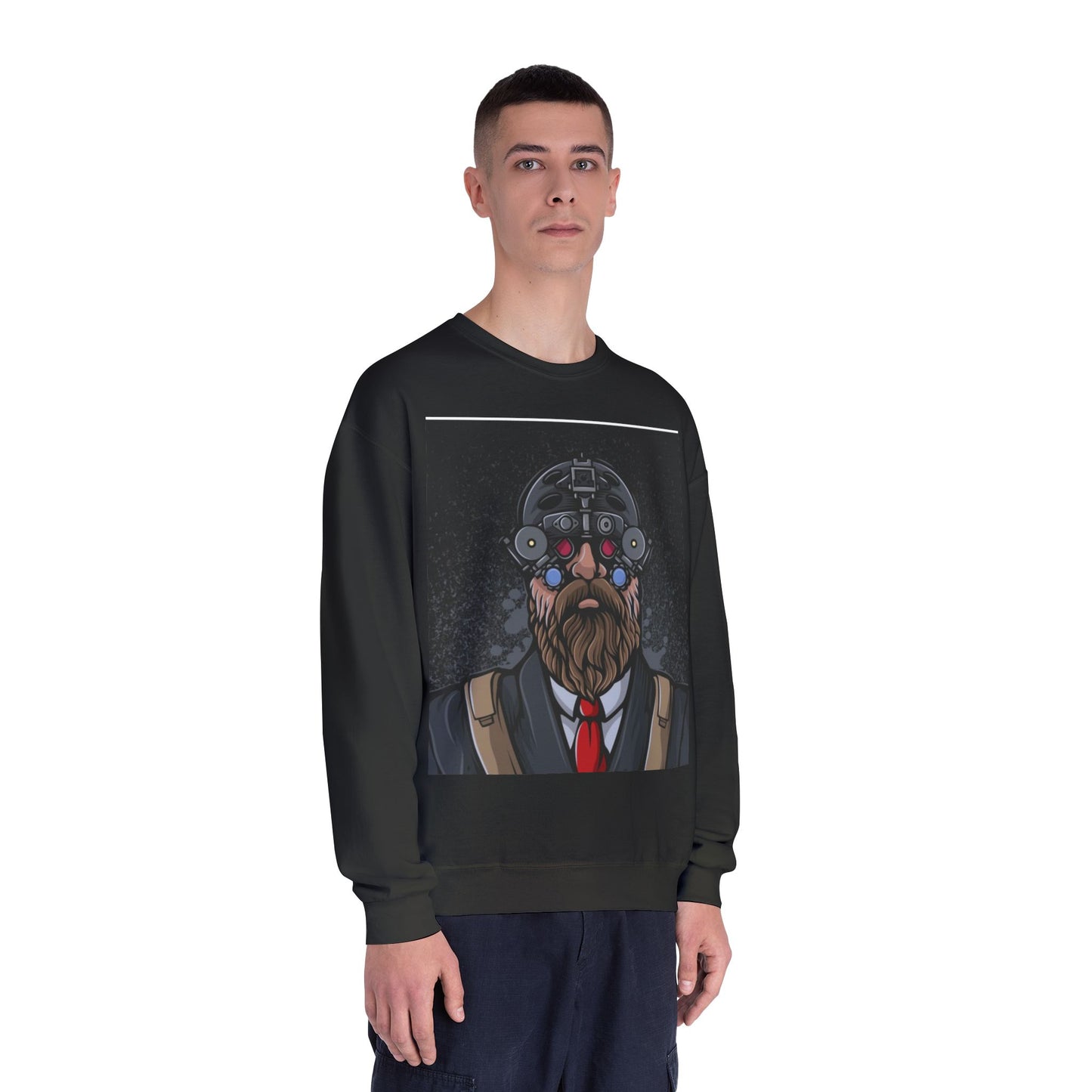 Bearded Warrior Crewneck Sweatshirt - Unisex Graphic Sweatshirt