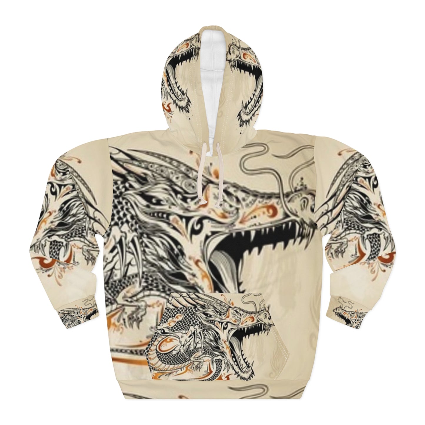 Bold Dragon Graphic Unisex Pullover Hoodie - Streetwear Style for Men & Women