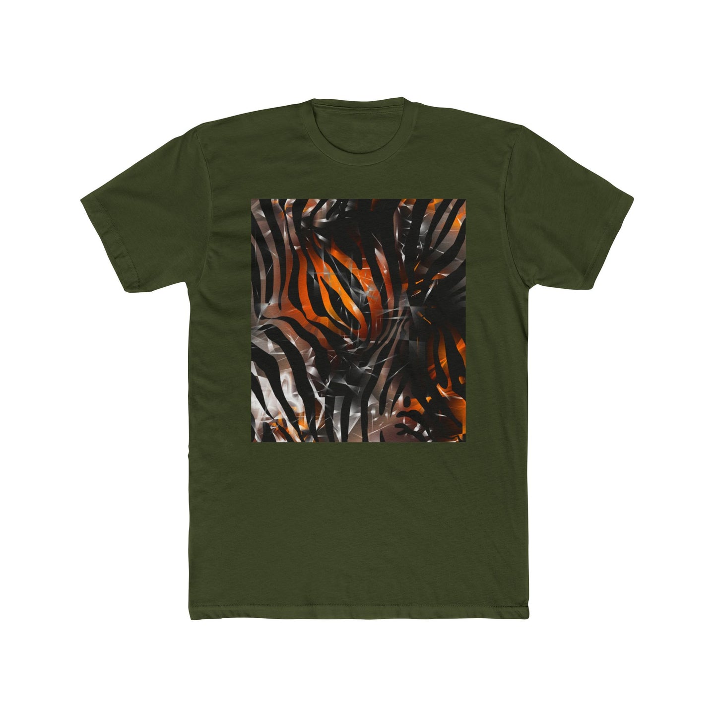 Abstract Jungle Unisex Cotton Crew Tee - Trendy Graphic Shirt for Nature Lovers