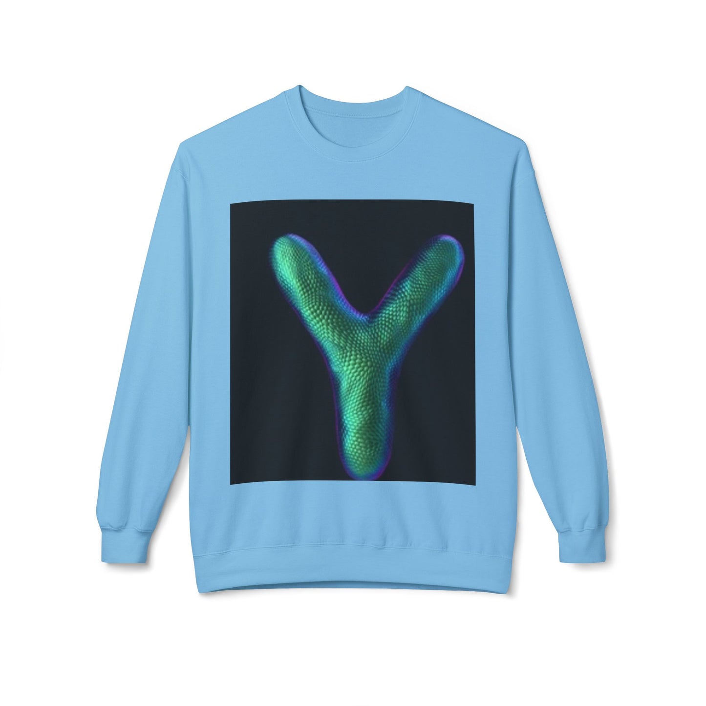 Unisex Y Graphic Fleece Crewneck Sweatshirt - Cozy Modern Style