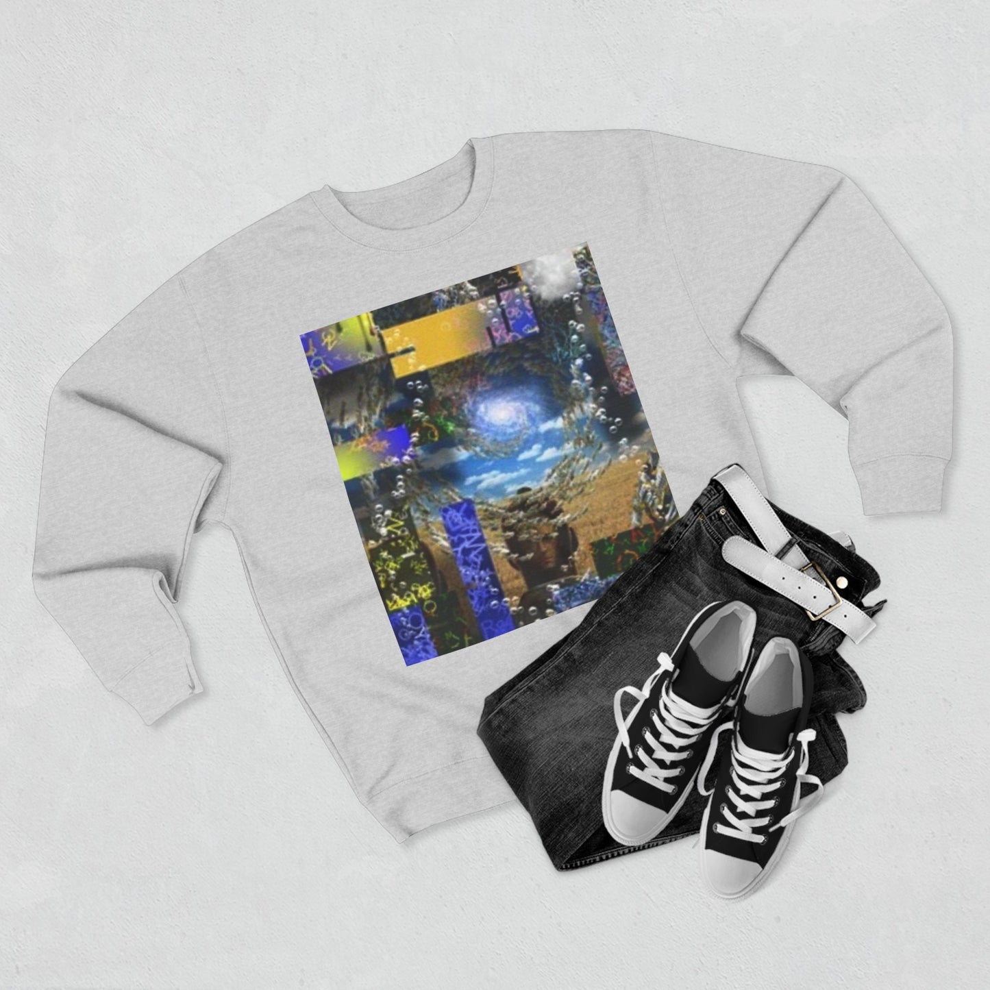 Cosmic Adventure Unisex Crewneck Sweatshirt - Unique Art Print