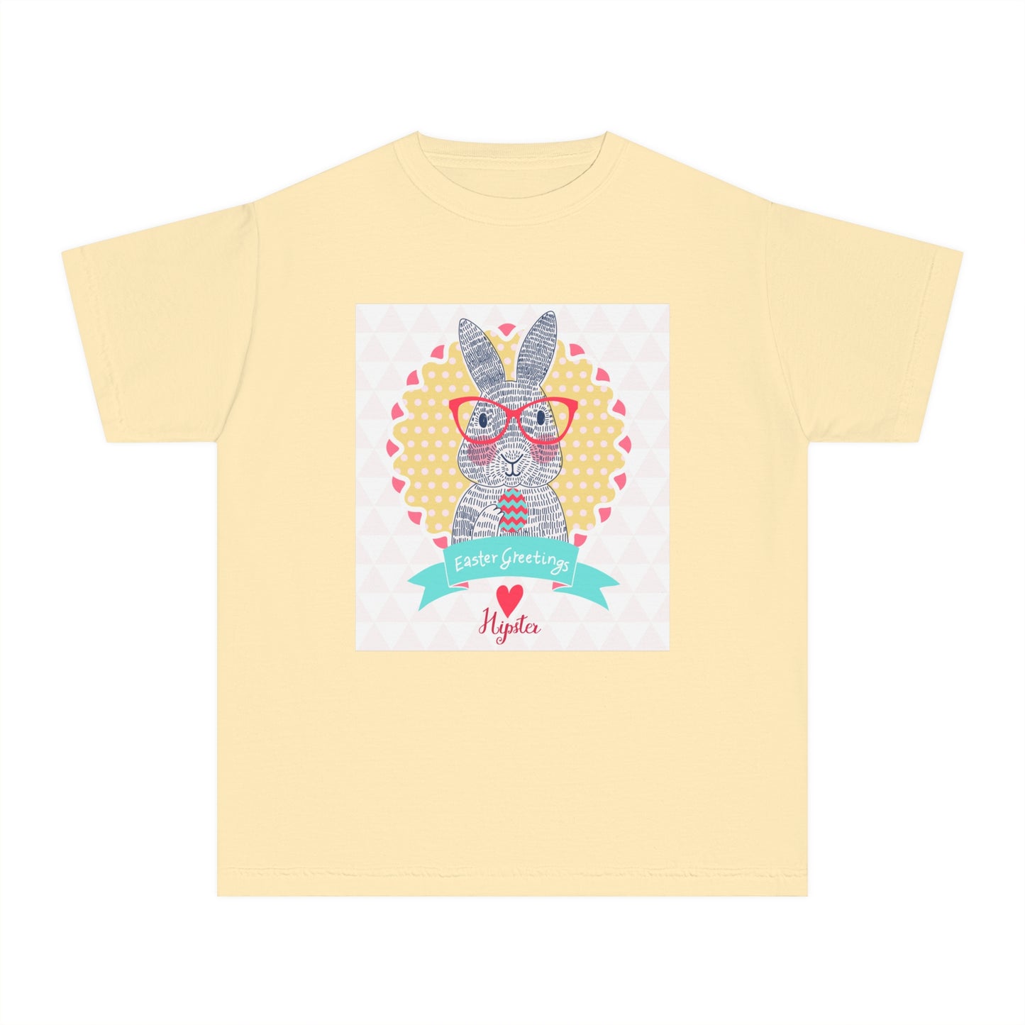 Youth Easter Bunny Tee - 'Easter Greetings' Design