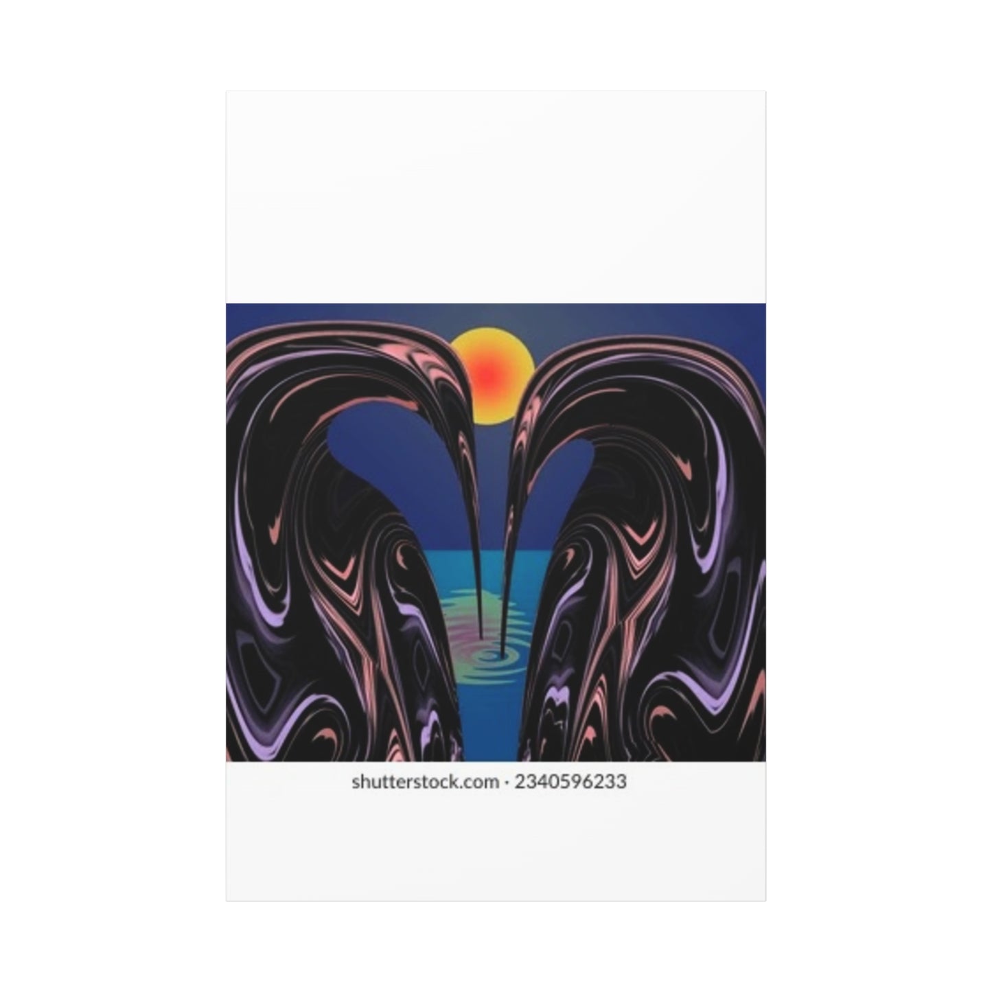 Romantic Abstract Canvas Art - Heart-Shaped Design for Home Decor