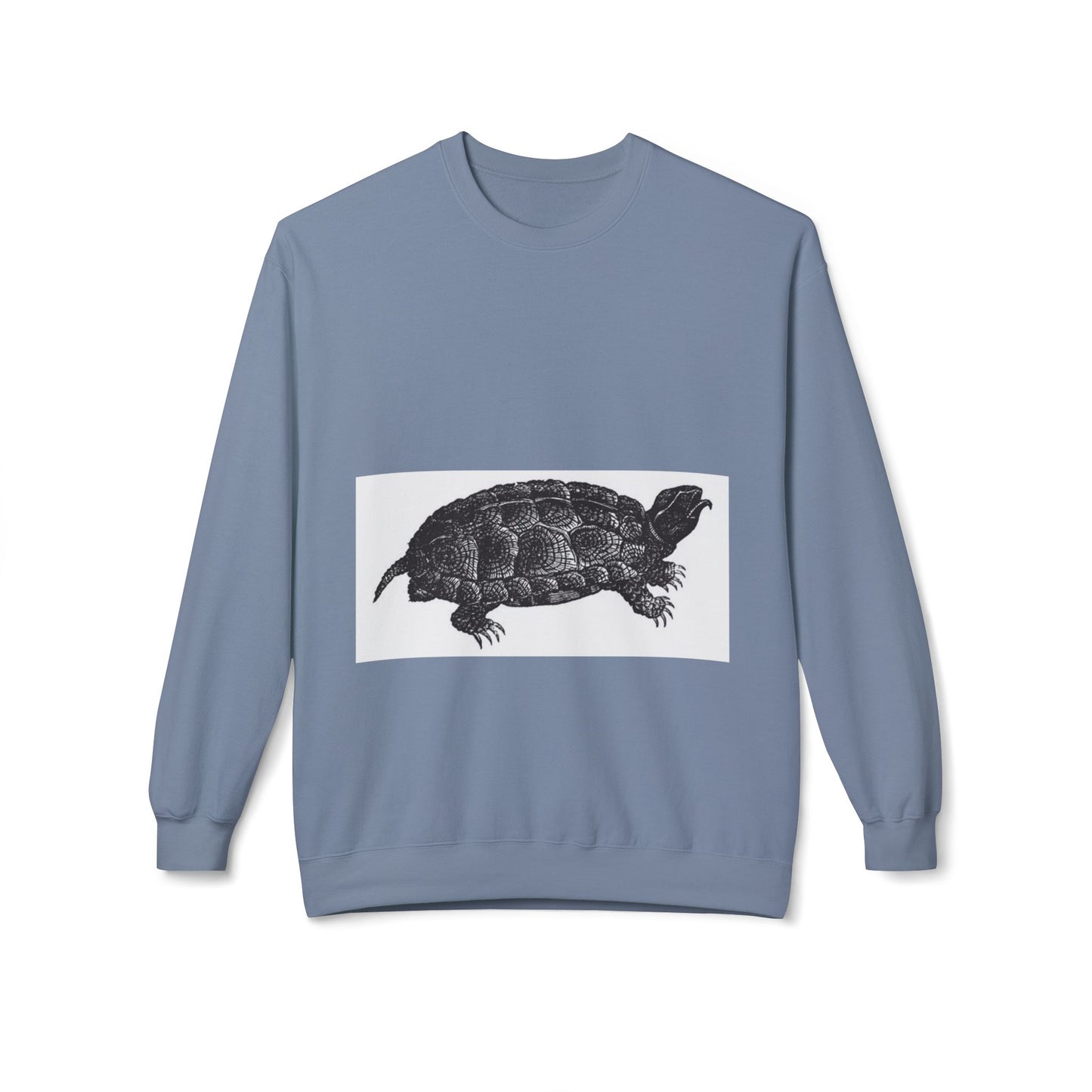 Turtle Design Unisex Fleece Crewneck Sweatshirt - Chill Vibes, Perfect Gift for Nature Lovers