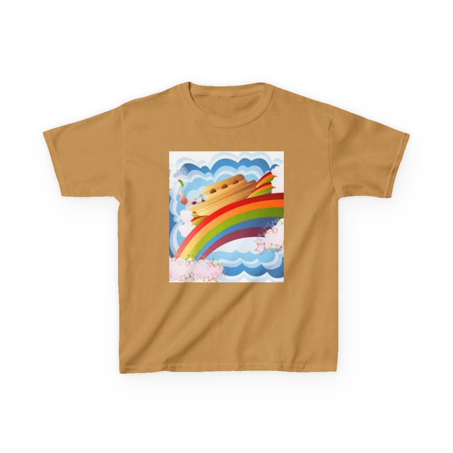 Rainbow Adventure Kids Heavy Cotton Tee - Fun & Colorful Design for Playful Days