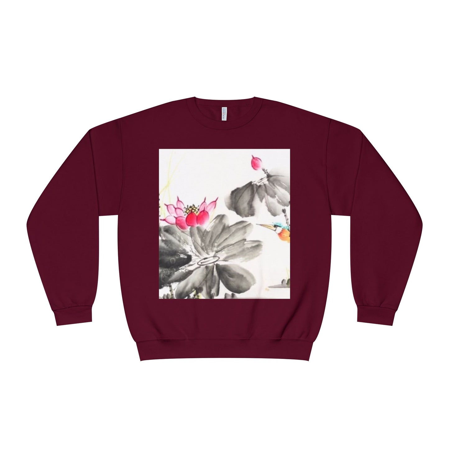 Lotus Blossom Unisex Crewneck Sweatshirt - Cozy Botanical Art Design