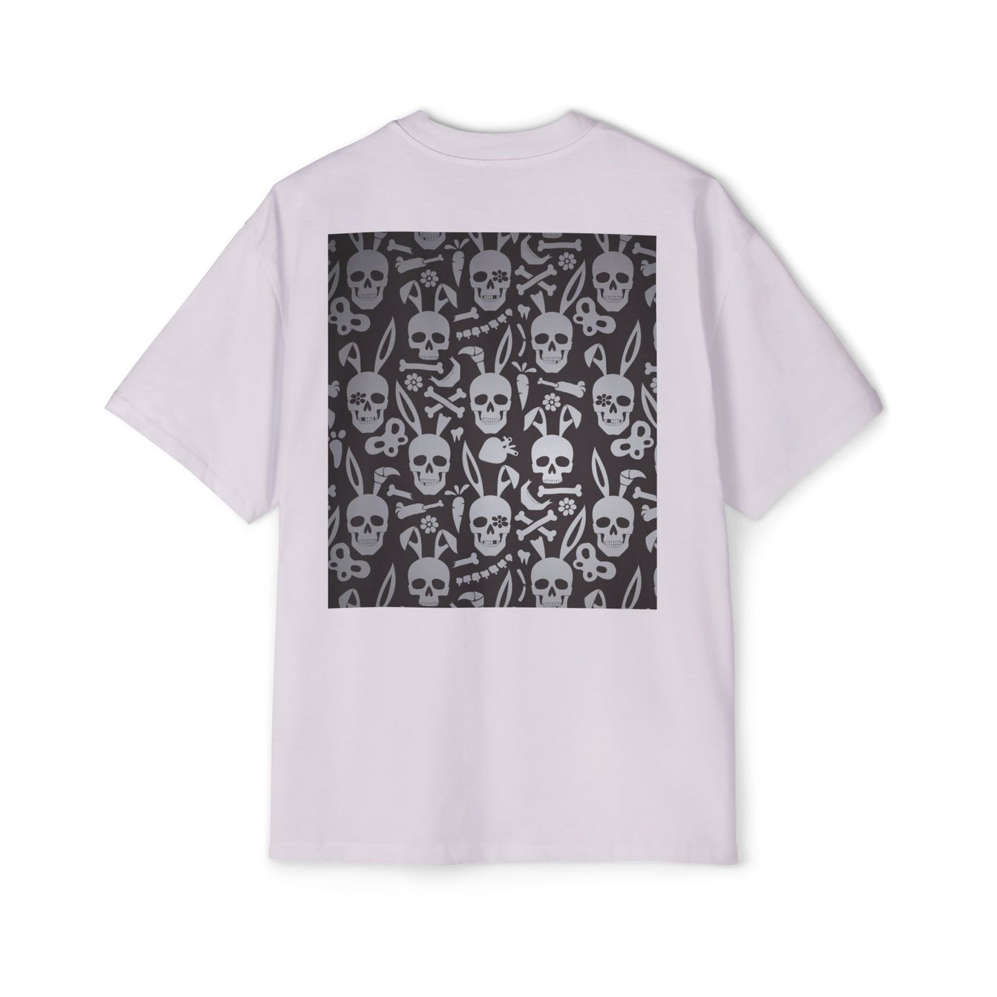 Men's Heavy Oversized Tee - Bold Eagle and Skull Print